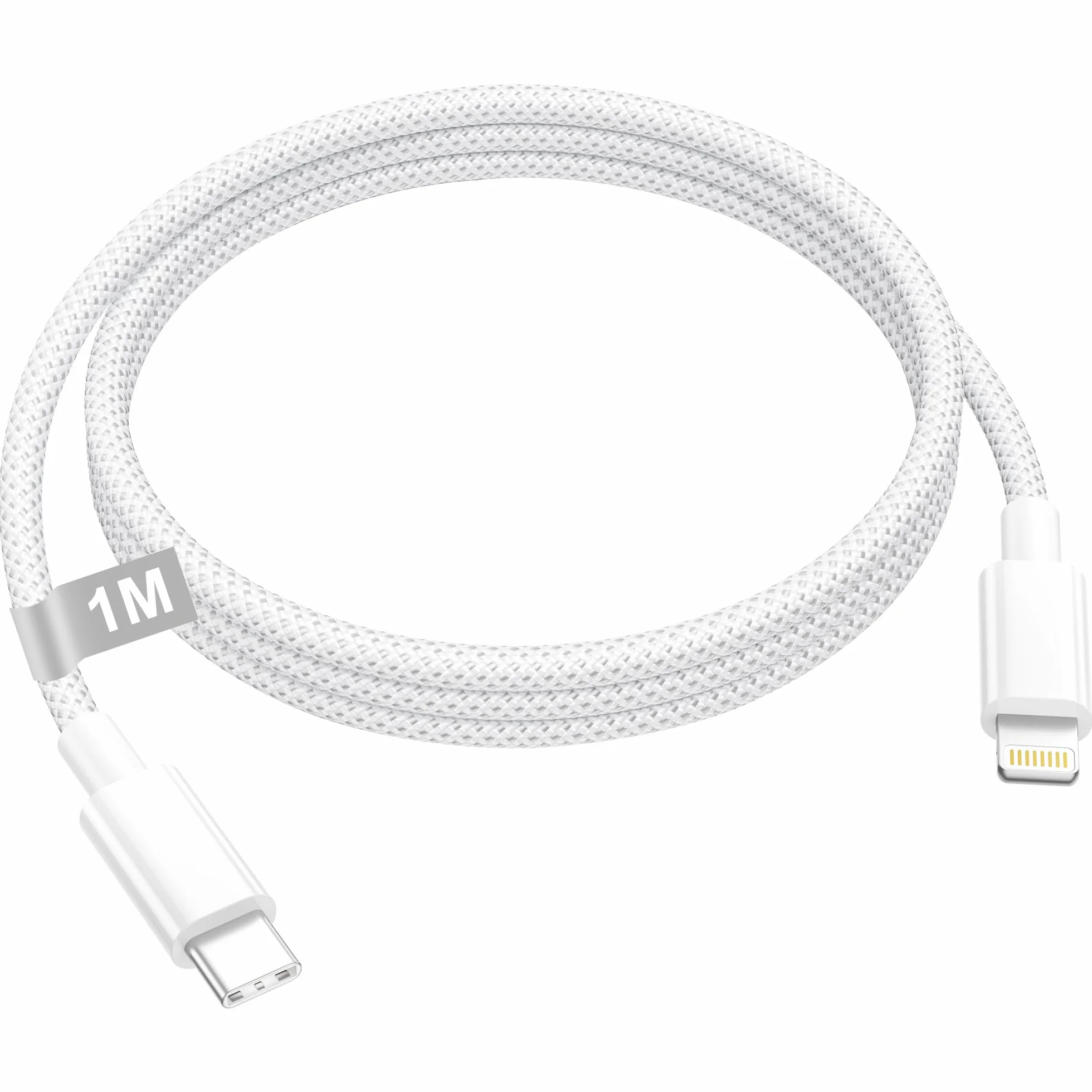 Kabel Lightning do iPhone MFi Szybkie ładowanie Nylonowy 1 m