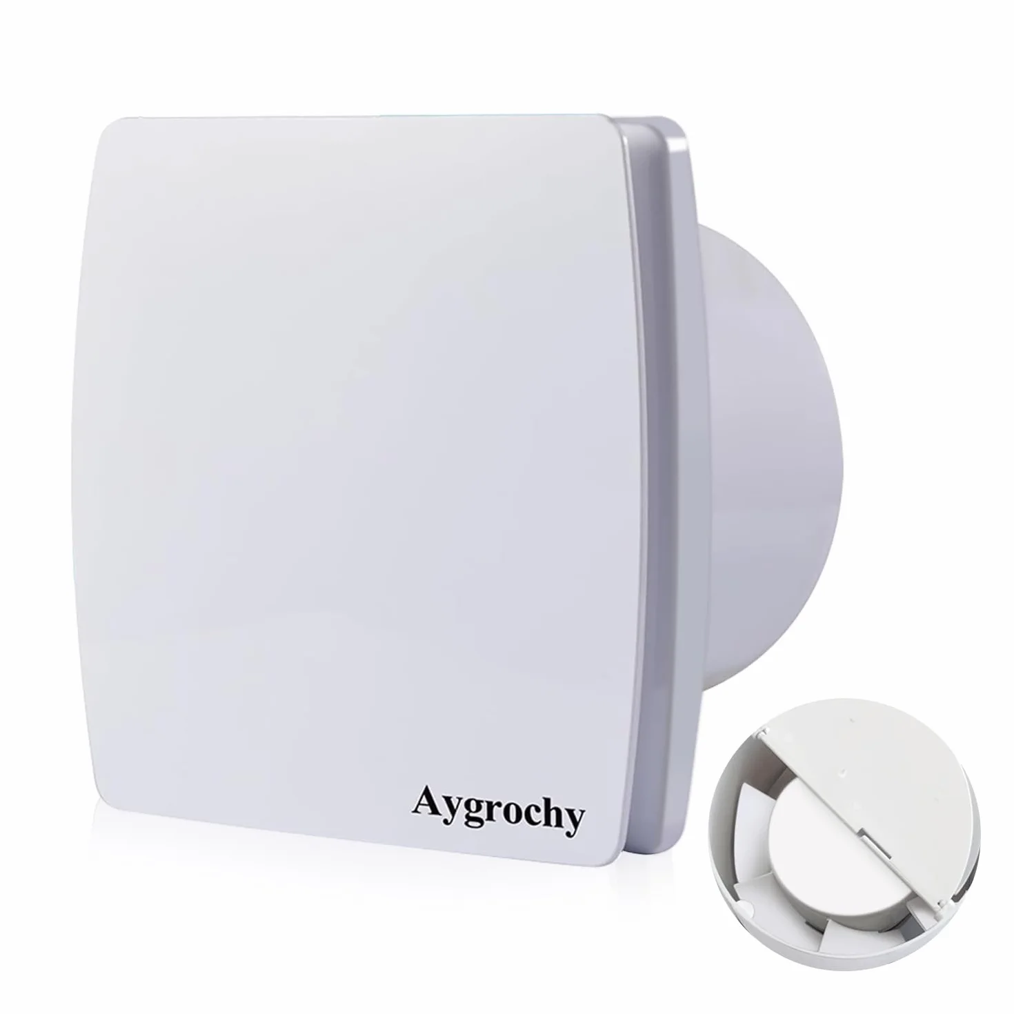 Aygrochy Wentylator łazienkowy 150 mm, 20 W, 135 m³/h, wentylator do pomieszczeń mieszkalnych, cicha praca, niskie zużycie energii, nadaje się do łazienki i kuchni, wentylator
