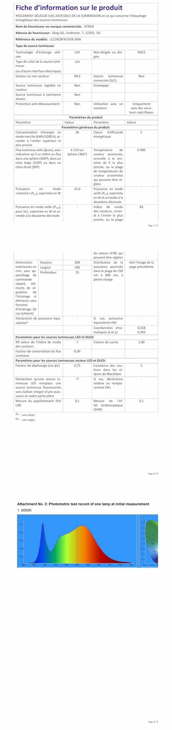 OTREN Sufitowa oprawa oświetleniowa LED z pilotem zdalnego sterowania, 36 W, 3600 lm, 3000 K-6500 K, ściemniane podświetlenie RGB, kwadratowa podtynkowa, lampa sufitowa do salonu, sypialni, jadalni