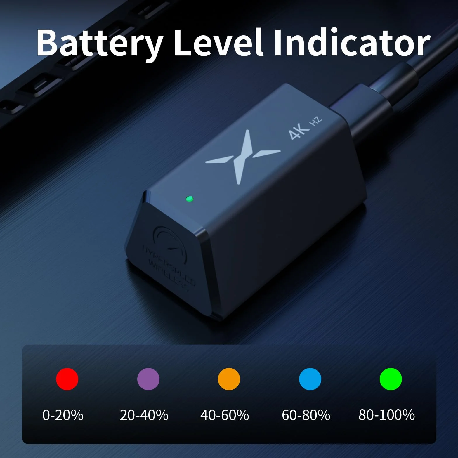 DeLUX Hyperspeed 4000Hz odbiornik bezprzewodowy do M800Ultra, 4kHz Dongle, czarny