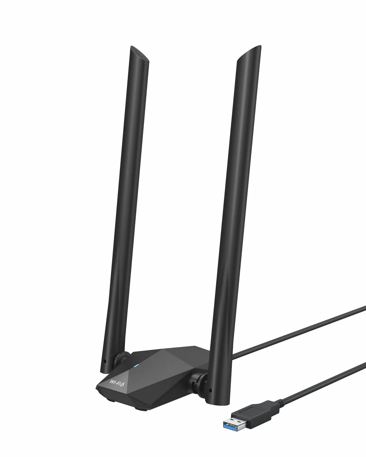 BrosTrend USB WiFi 6 AX1800, karta sieciowa USB o dużym zasięgu do komputerów PC, laptopów i komputerów stacjonarnych, 5 GHz/1201 Mb/s + 2,4 GHz/574 Mb/s, bezprzewodowy klucz sprzętowy WiFi USB 3.0