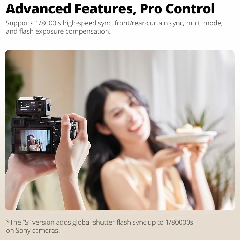 Godox iT30Pro S Mini Flash TTL HSS 1/8000 bezprzewodowy 2,4 G kolorowy ekran dotykowy 2,8 cala bateria litowa czarna