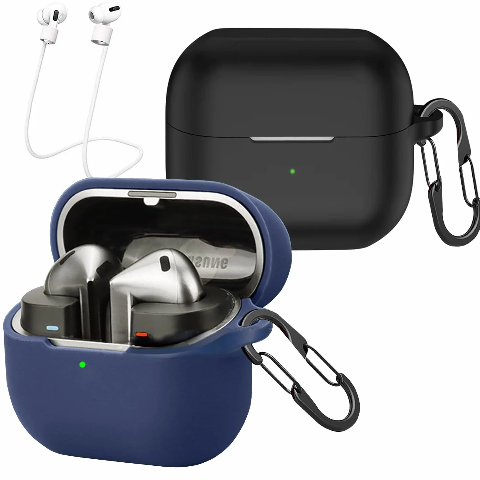 easyBee etui Samsung Galaxy Buds3 FE/Buds 3/Buds 3 Pro silikonowe odporne na uderzenia 2-pak