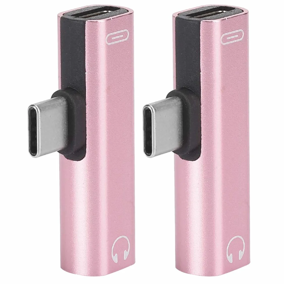 Adapter Słuchawkowy USB C do 3.5 mm Typu C 2 w 1 Przewód Audio i Ładowarki