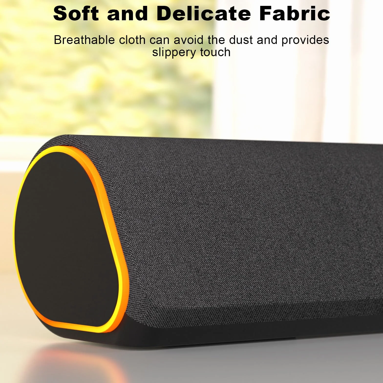 SOULION Głośniki komputerowe R50, zasilane przez USB i wejście AUX 3,5 mm Jack RGB, małe głośniki komputerowe, soundbar Bluetooth 5.3 z pokrętłem regulacji głośności do komputera