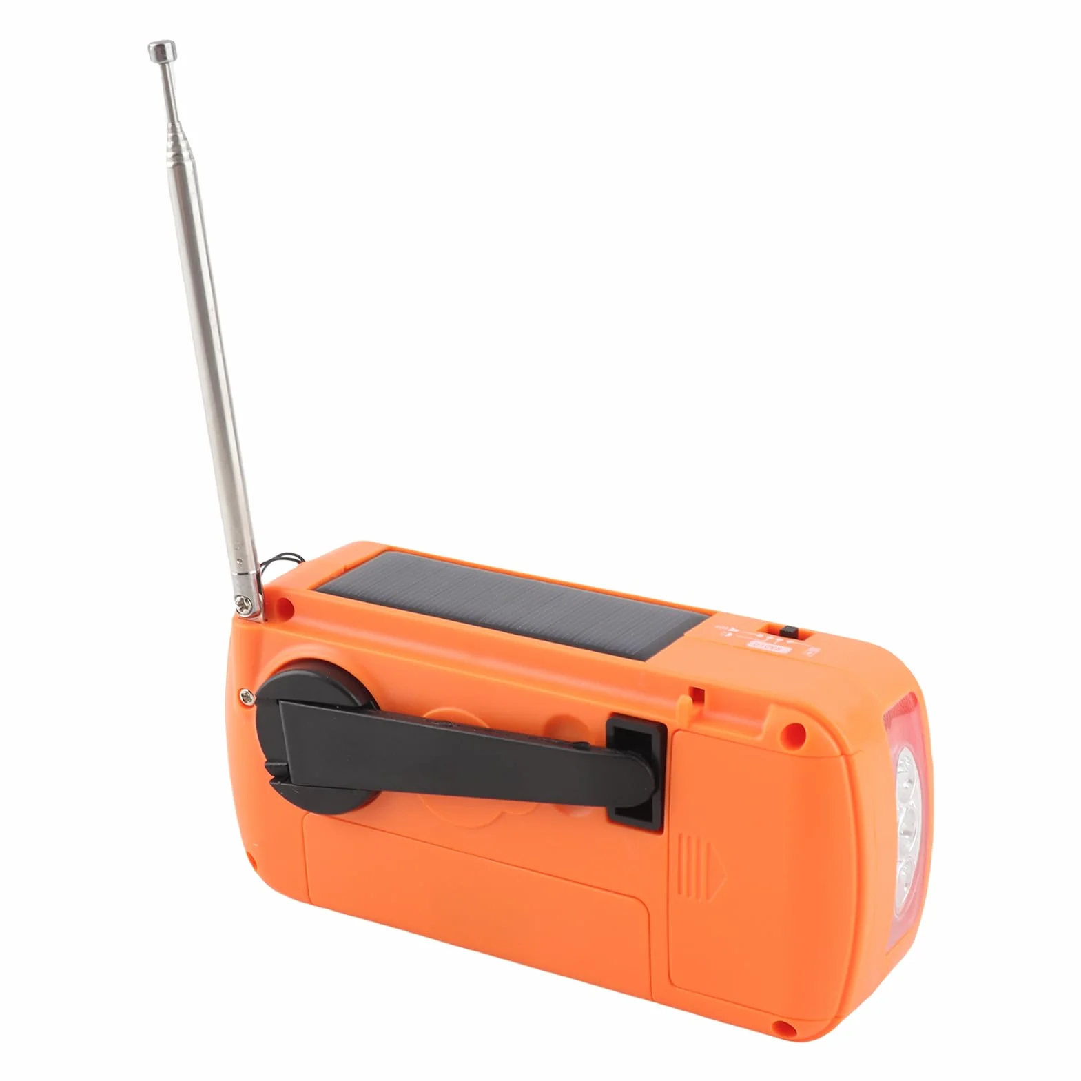 Radio awaryjne, 1200 mAh, akumulatorowe, ręczne radio na korbkę, przenośne powerbanki, latarka LED, AM/FM/SW1/SW2, zapasy awaryjne, ładowarka do telefonu komórkowego, SOS do domu (Pomarańczowy)