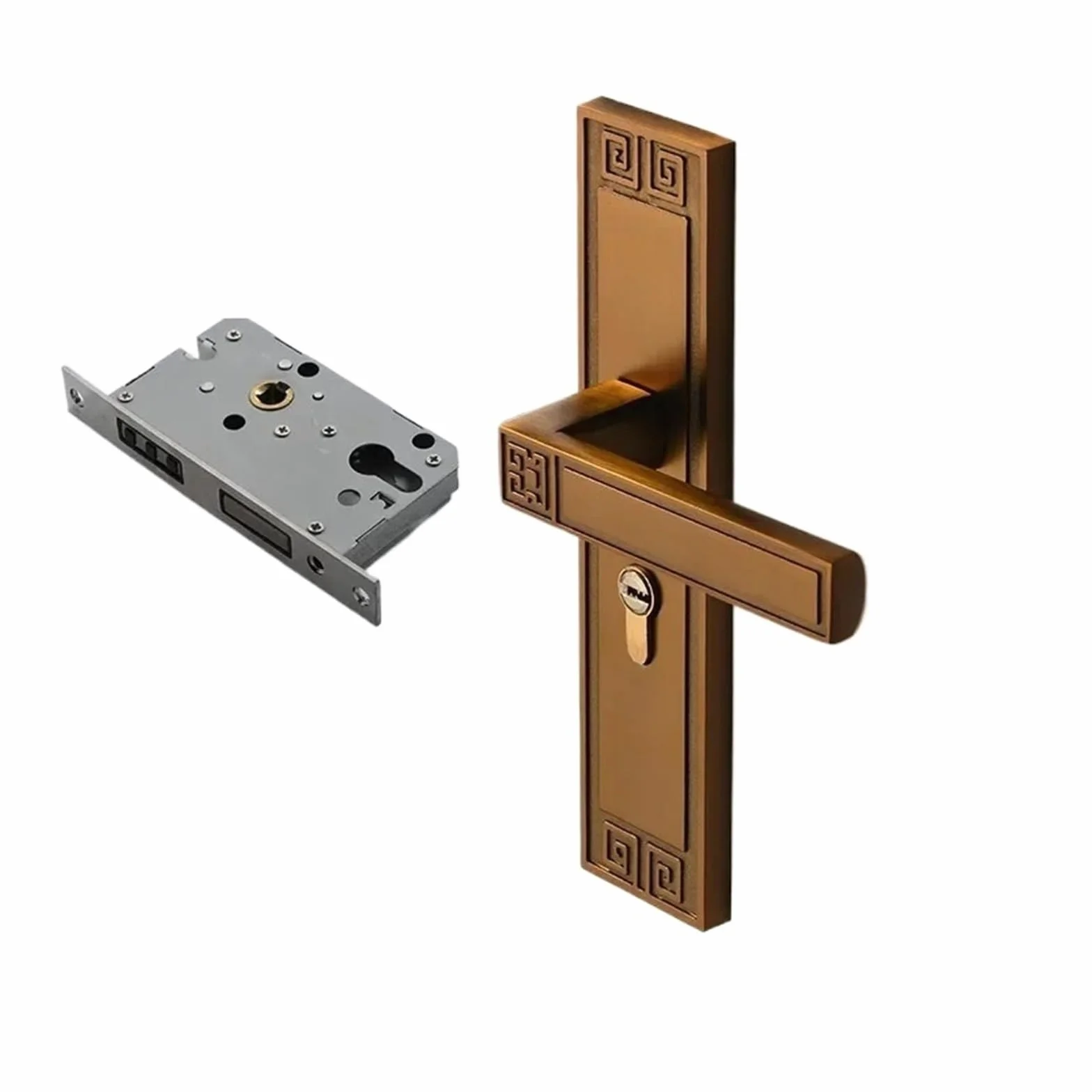 1 zestaw metalowych zamków do drzwi do wnętrz domu (100 x 40 x 20 mm)