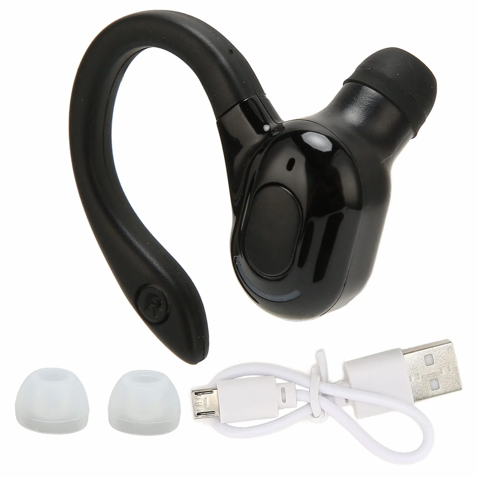 Akozon Bezprzewodowe Słuchawki Douszne BT IPX4 Wodoszczelne Stereo Czarne