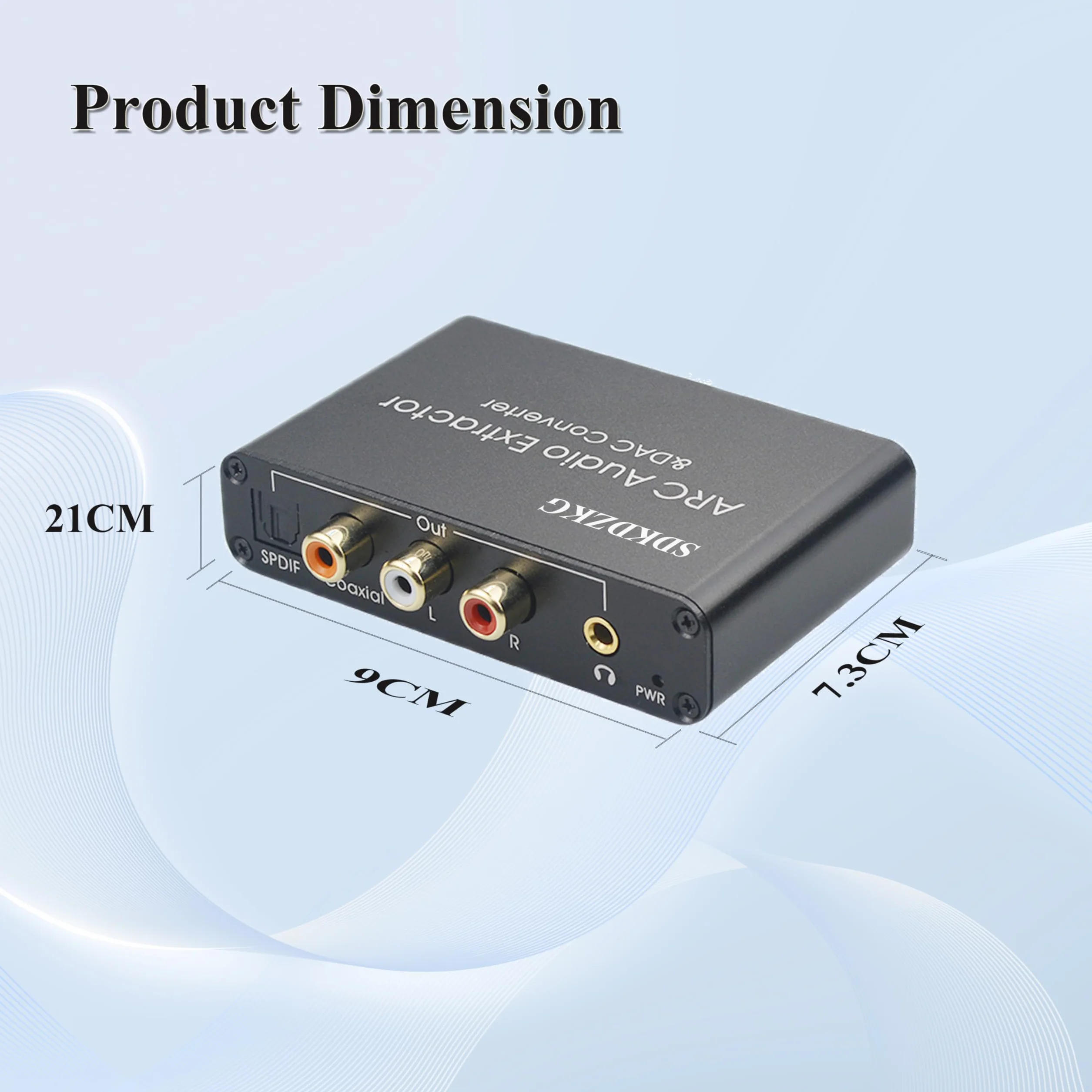 192KHz DAC Konwerter, HDMI ARC Ekstraktor Adapter, HDMI/Cyfrowy SPDIF Optyczny Toslink Koncentryczny do Analogowe RCA 3,5mm Jack L/R Współosiowy SPDIF Audio Konwerter dla HDTV Soundbar