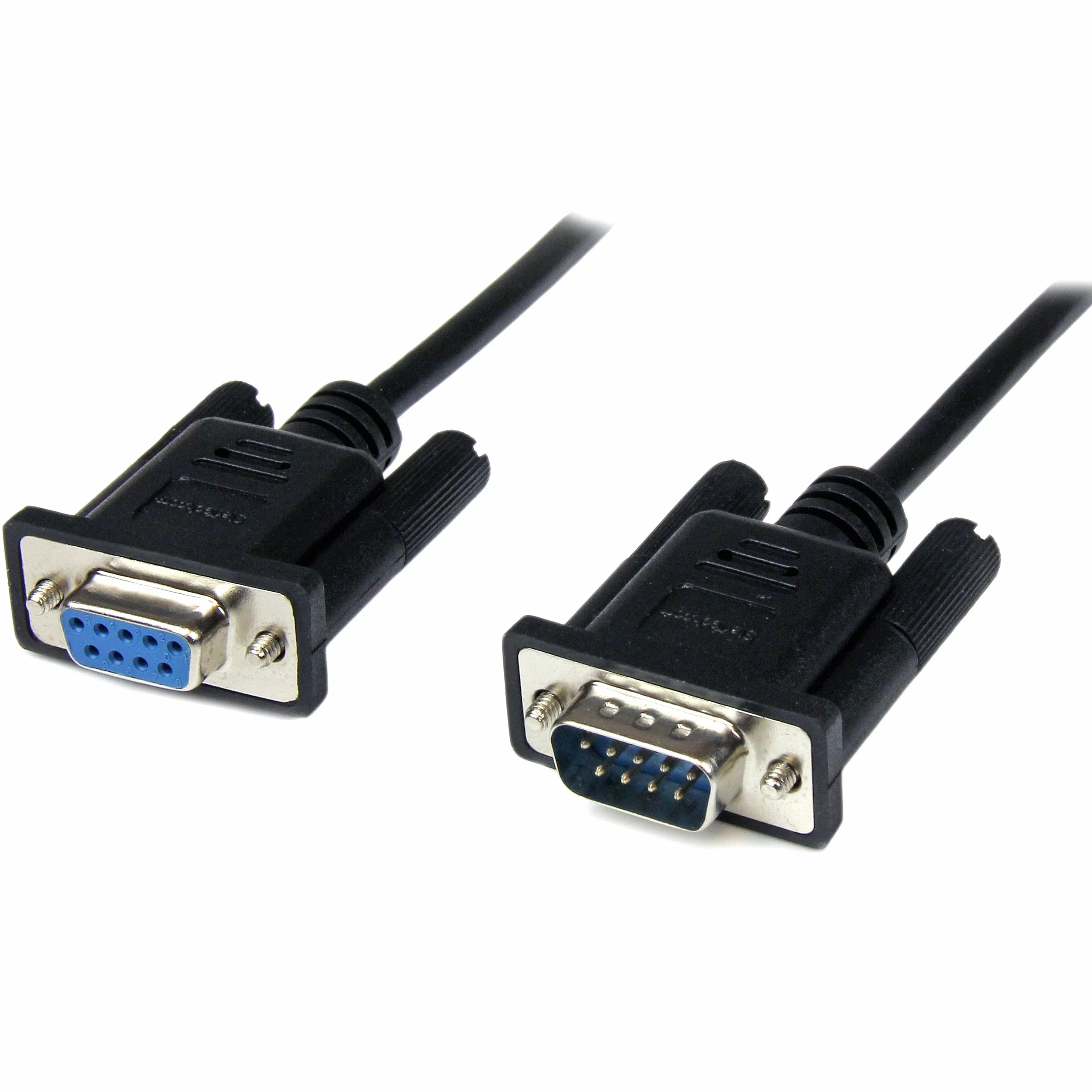 StarTech. com 2 m szeregowy DB9 RS-232 kabel modemu zerowego - czarny - wtyczka/gniazdo - 9-pinowy kabel modemu zerowego