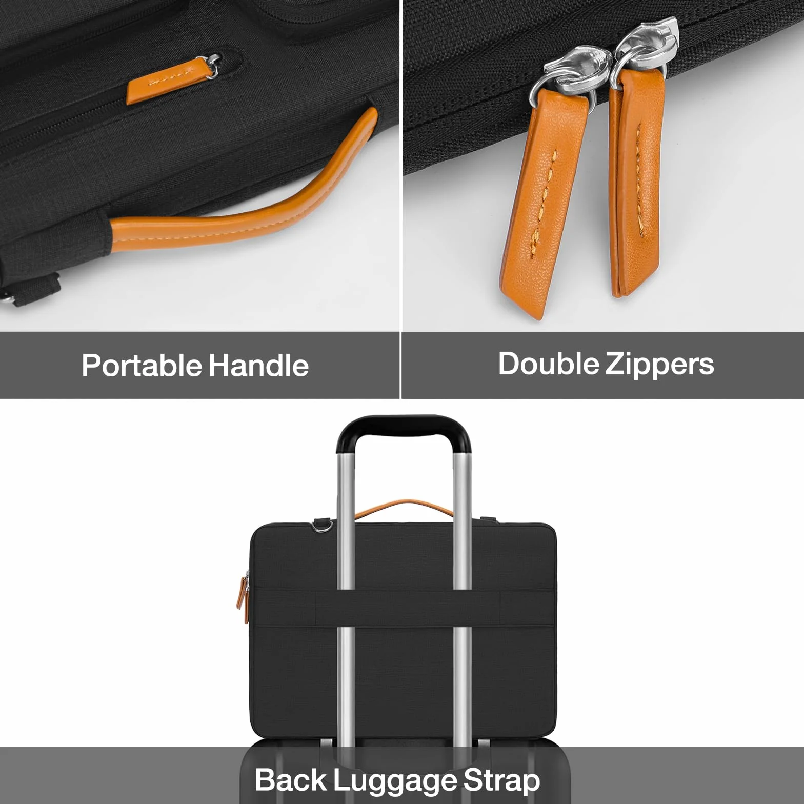 MOSISO Ochronna torba na laptopa 16 cali, kompatybilna z MacBook Pro 16, HP, Dell, Lenovo, Asus, etui listonoszka z 4 kieszeniami