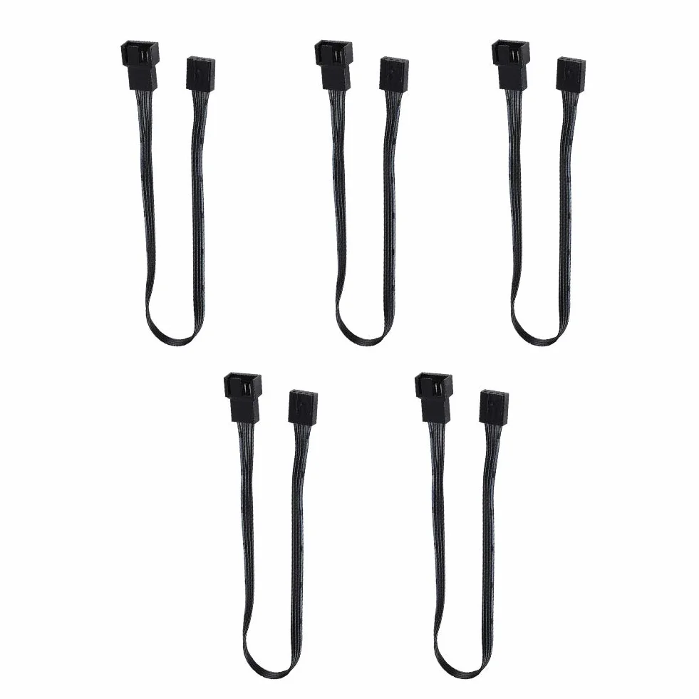 Przedłużacze PWM 4PIN 4-pin do wentylatorów PC, gniazdo-wtyczka 4-pin i 3-pin, 5 sztuk