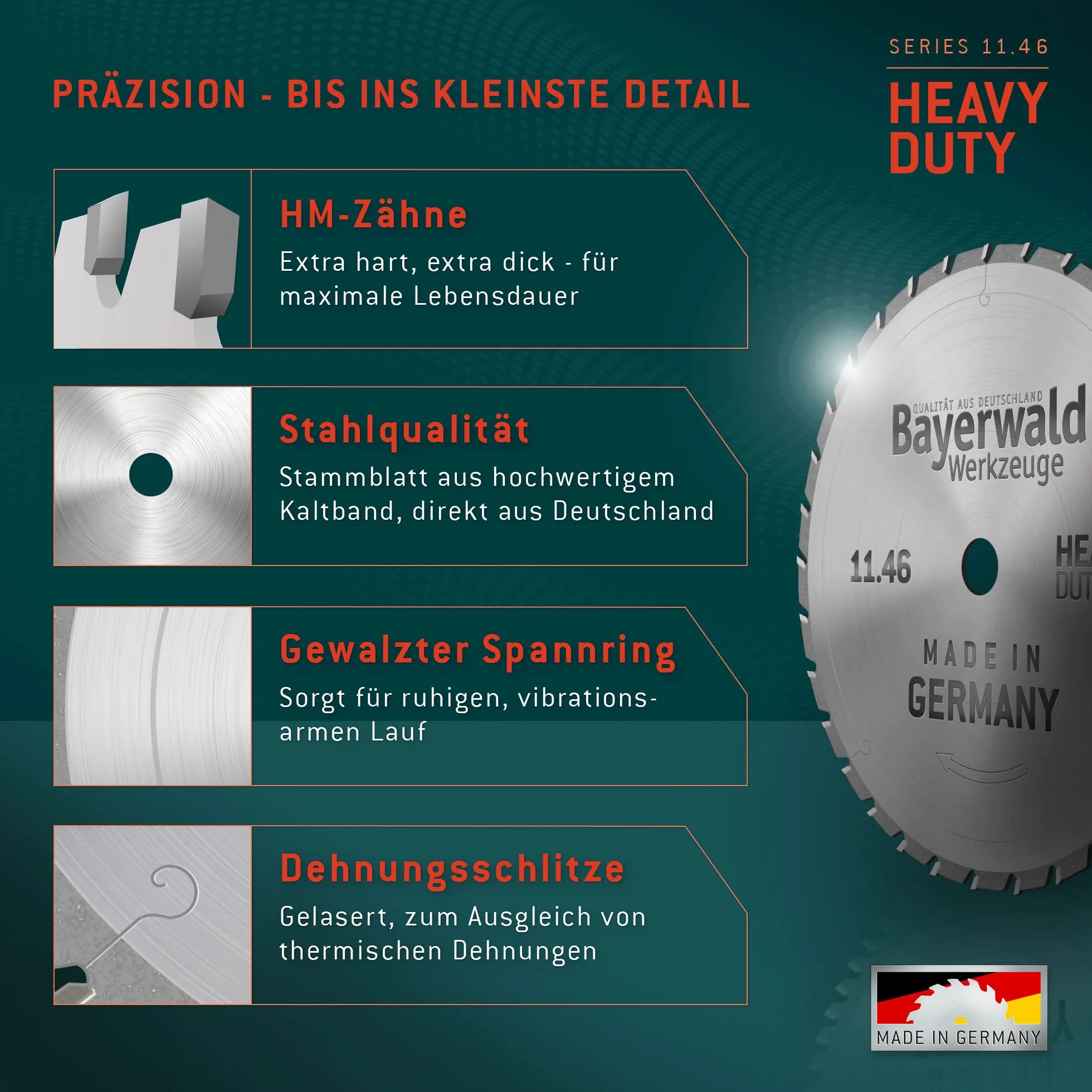Bayerwald - HM brzeszczot do piły tarczowej - Ø 160 mm x 2,8 mm x 20 mm | ząb zmienny (24 zęby) | otwory dodatkowe: 2/6/32 | bardzo wytrzymały uniwersalny brzeszczot - nadaje się do szlifowania budowlanego