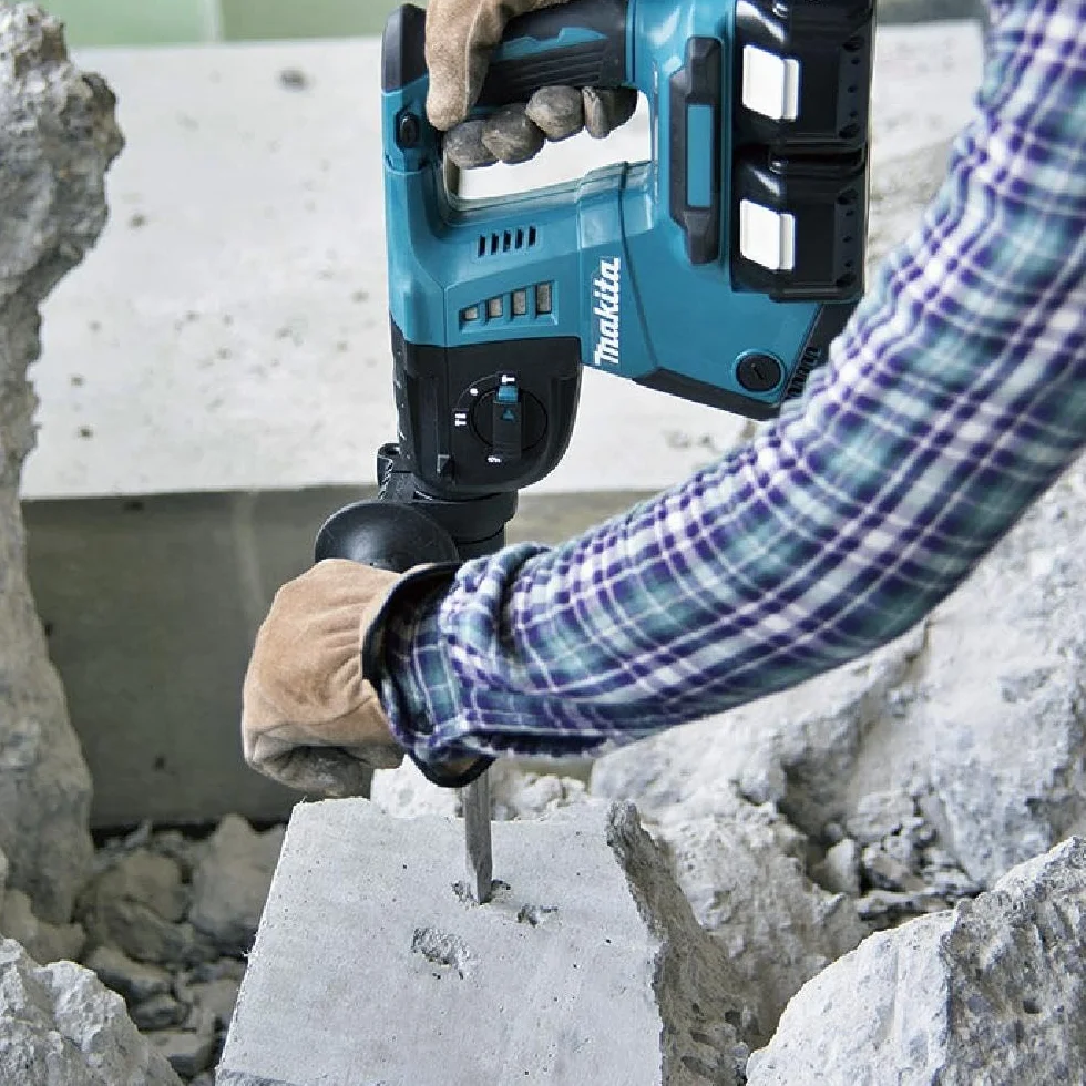 Makita DHR264Z Młot Udarowo-Obrotowy do SDS-Plus 2 x 18 V, Bez Akumulatora i Ładowarki, 18 V, Czarny, Niebieski