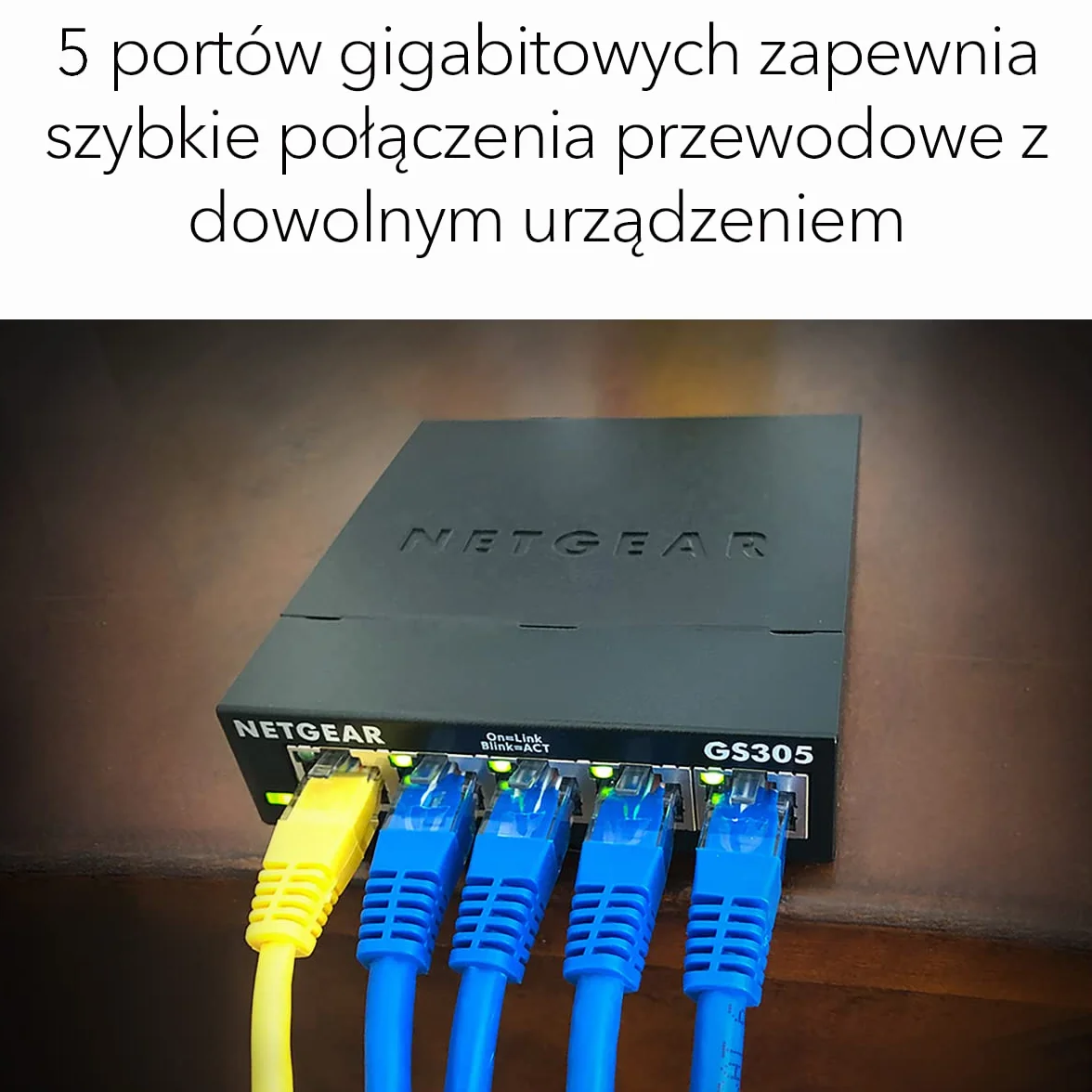 NETGEAR GS305 5-portowy przełącznik sieciowy gigabitowy LAN Ethernet