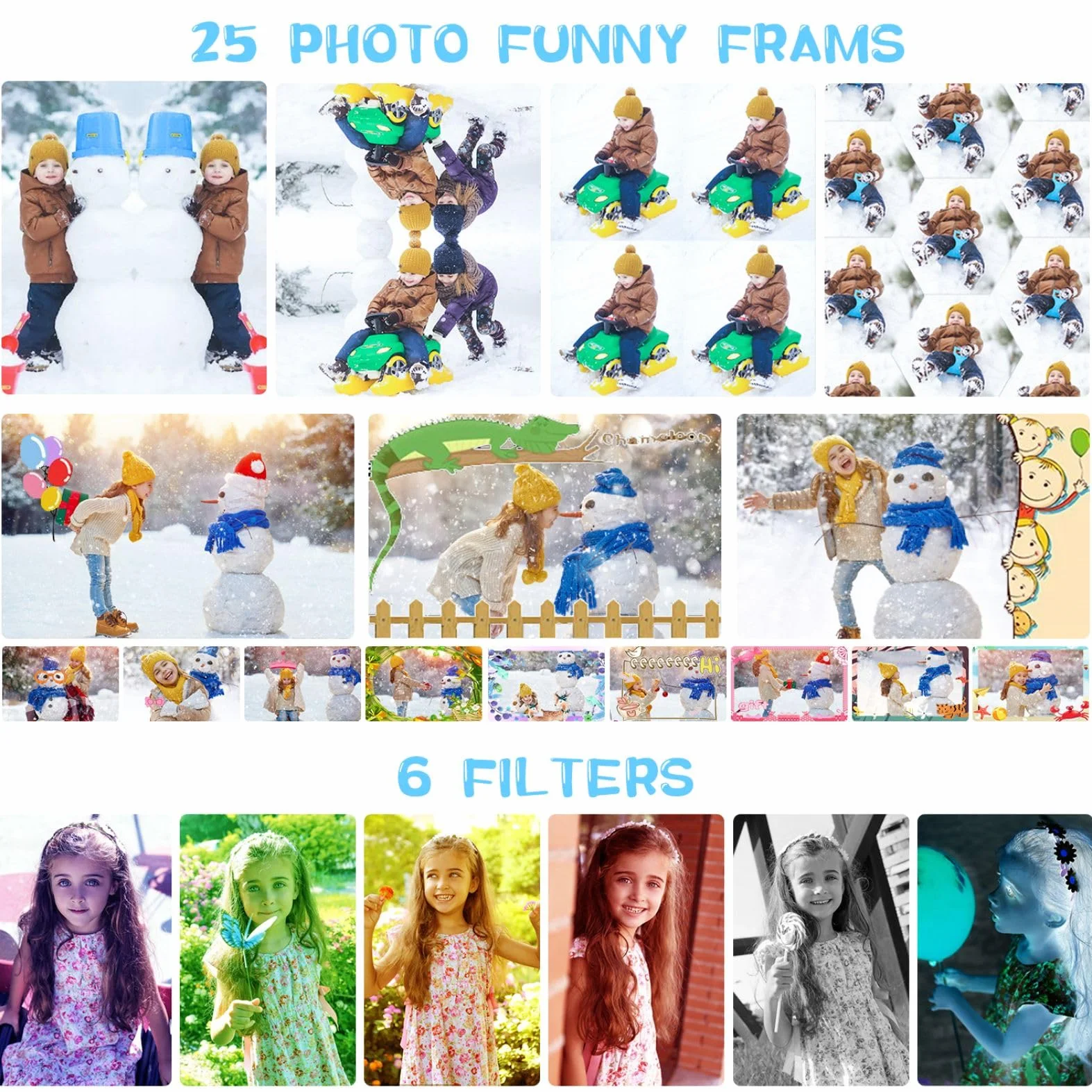 Aparat Fotograficzny dla Dzieci 2,4" 180° Cyfrowy z Karta 32GB X101