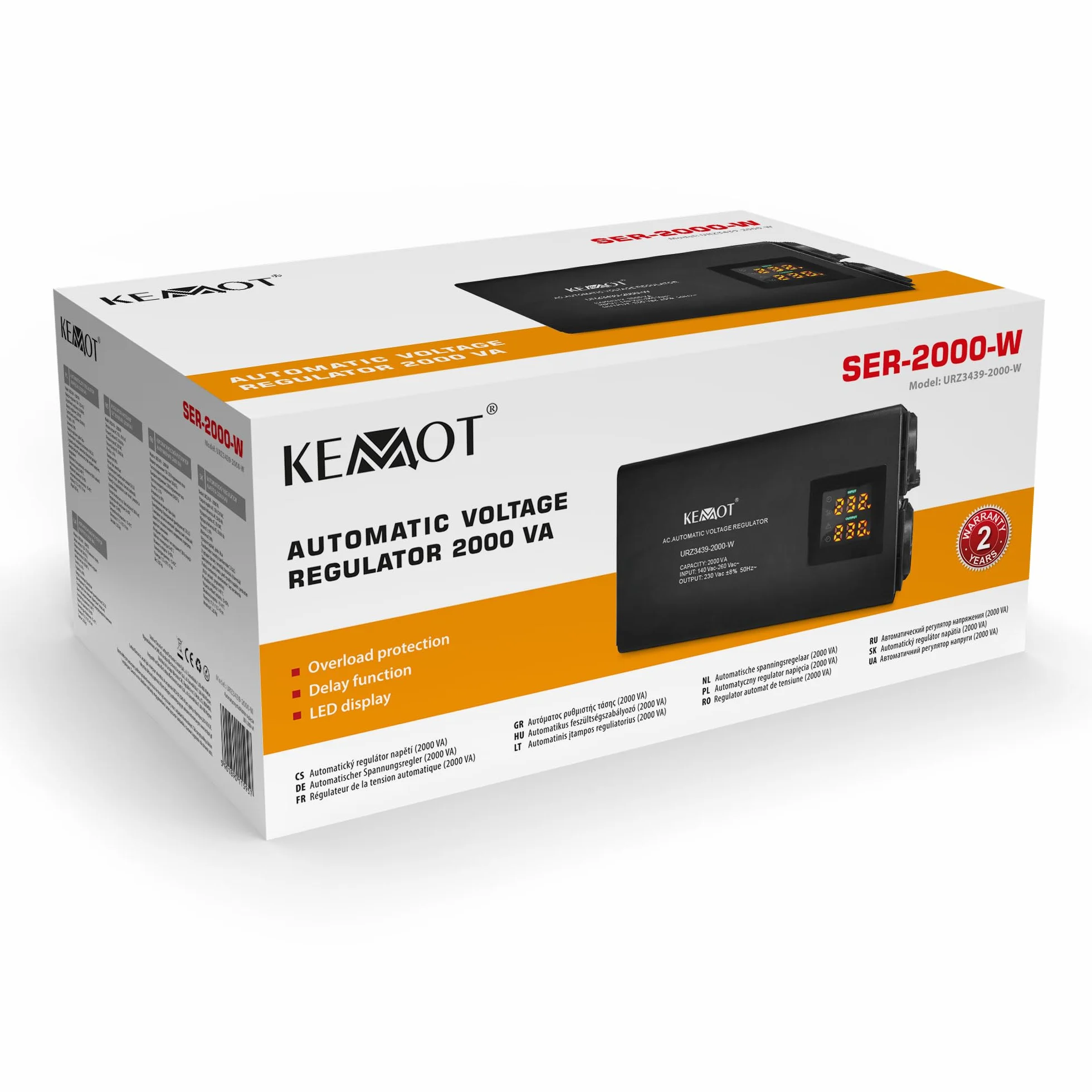 Kemot Automatyczny Stabilizator Napięcia SER-2000-W Precyzja 8%