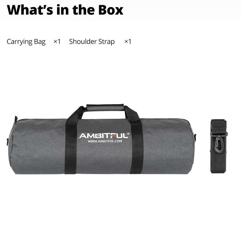 AMBITFUL Widened Version Tripod Carrying Case Bag 120CM / 47.2inch for Light Stands,Boom Stand,Umbrella and Tripod Photography Accessories(120cm/47.2in) x (Φ22cm/8.66in)