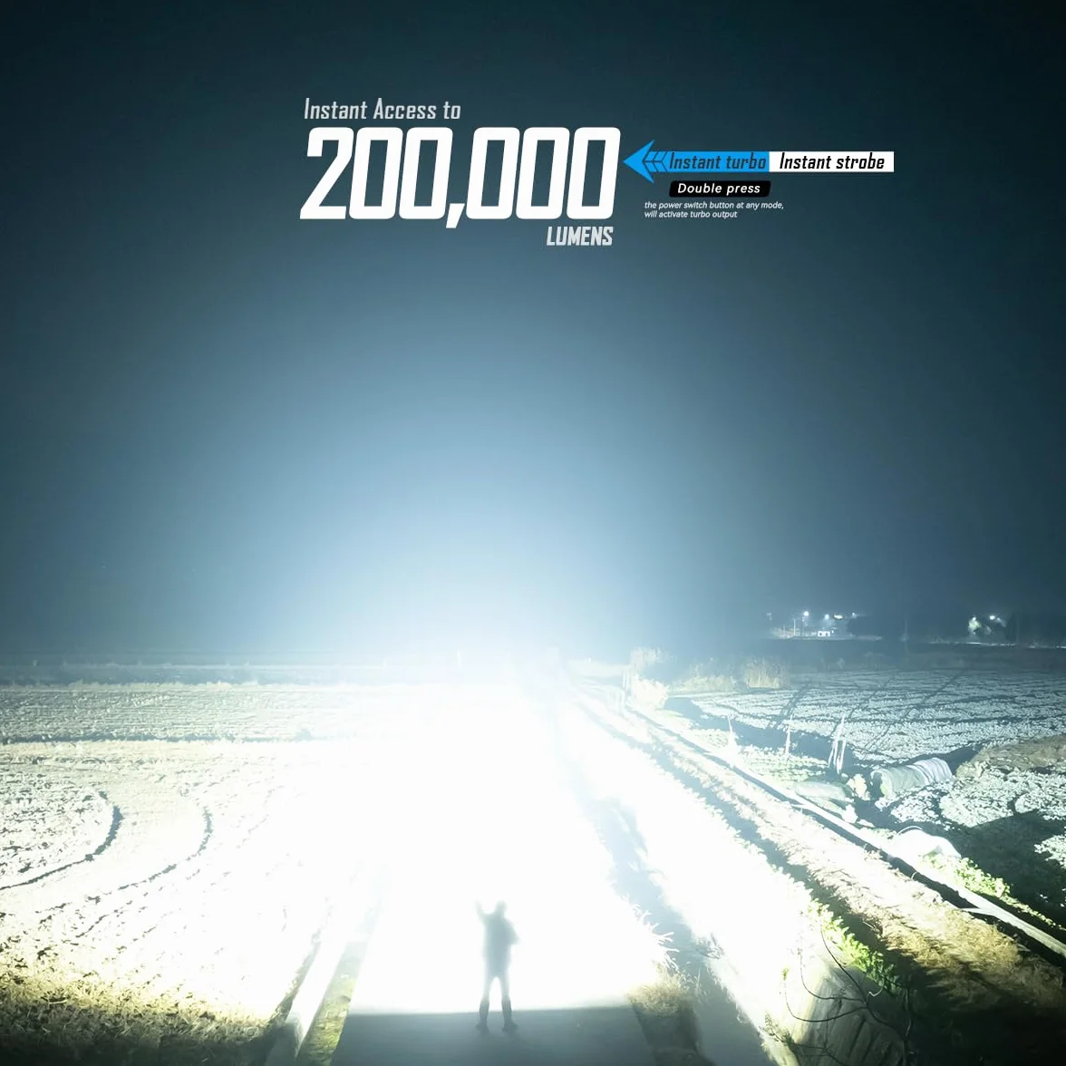 Imalent Latarka LED MS32, niezwykle jasna, 200 000 lumenów, z 32 diodami Cree XHP 70.2 HI, akumulator typu C, 8 trybów oświetlenia, wodoodporna latarka kempingowa IP56