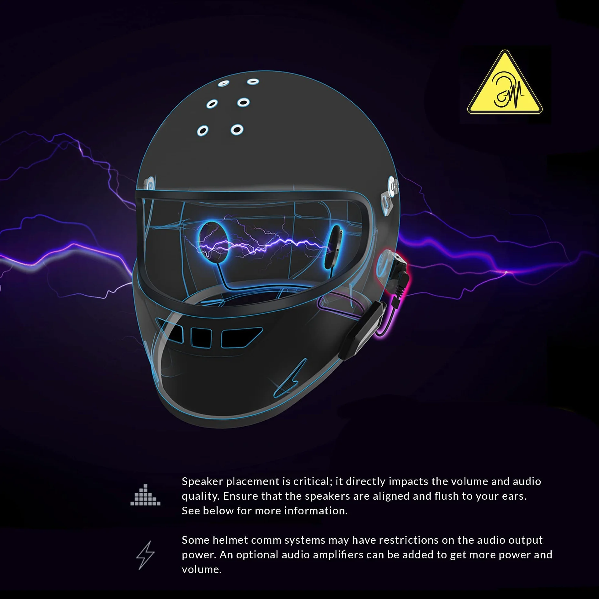 Głośniki kasku iASUS XSound 2.1 (do kasków motocyklowych Arai, Shoei, HJC, Bell, Schuberth, AVG, Icon i innych kasków motocyklowych)