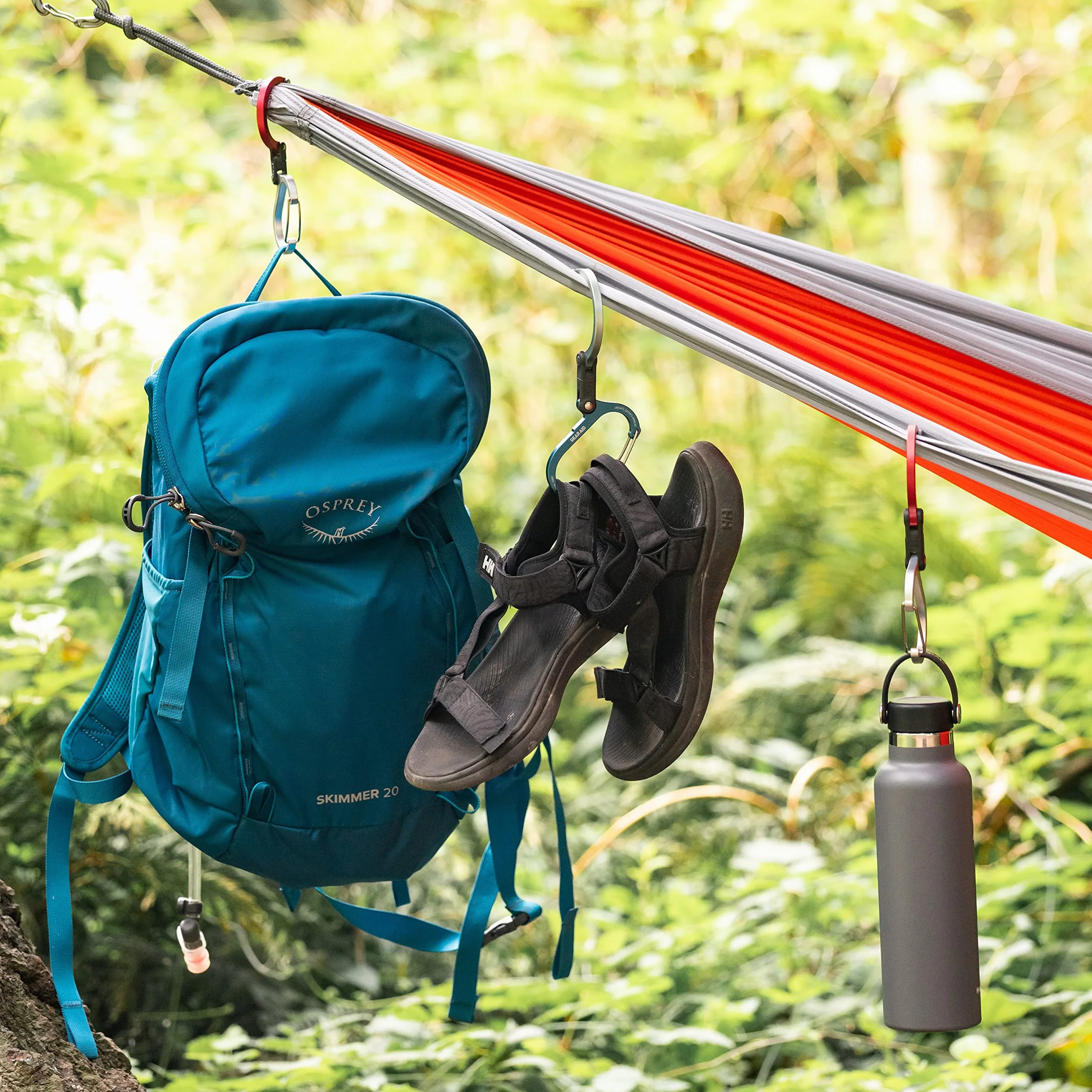 Gear Aid HEROCLIP Karabińczyk i haczyk (średni) na kemping, plecak i organizację garażu, odcień szarości