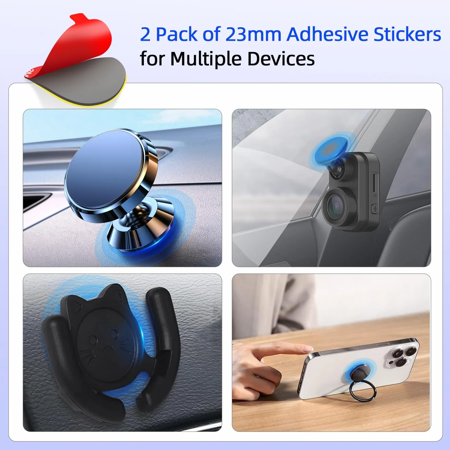 Volport 3M VHB samoprzylepne podkładki dwustronna taśma montażowa 35 mm 6 sztuk do Popsocket