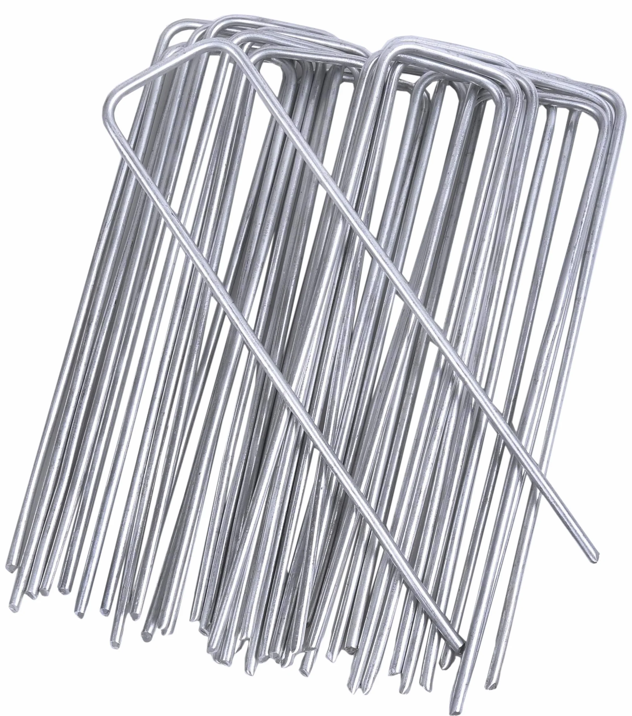 Ocynkowane szpilki stalowe, kotwy gruntowe antykorozyjne do agrowłókniny 15cm fi 3mm (50)
