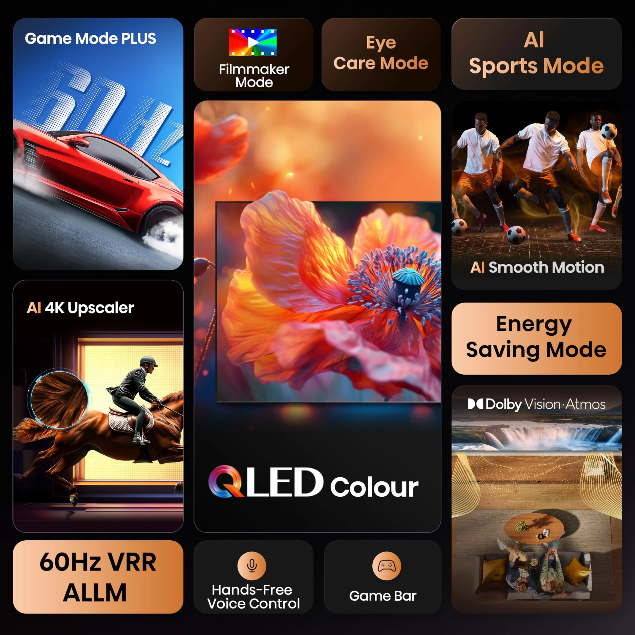 Hisense QLED 43 43E7Q 4K Ultra HD Smart TV VIDAA WiFi Dolby Vision HDMI 2.1
