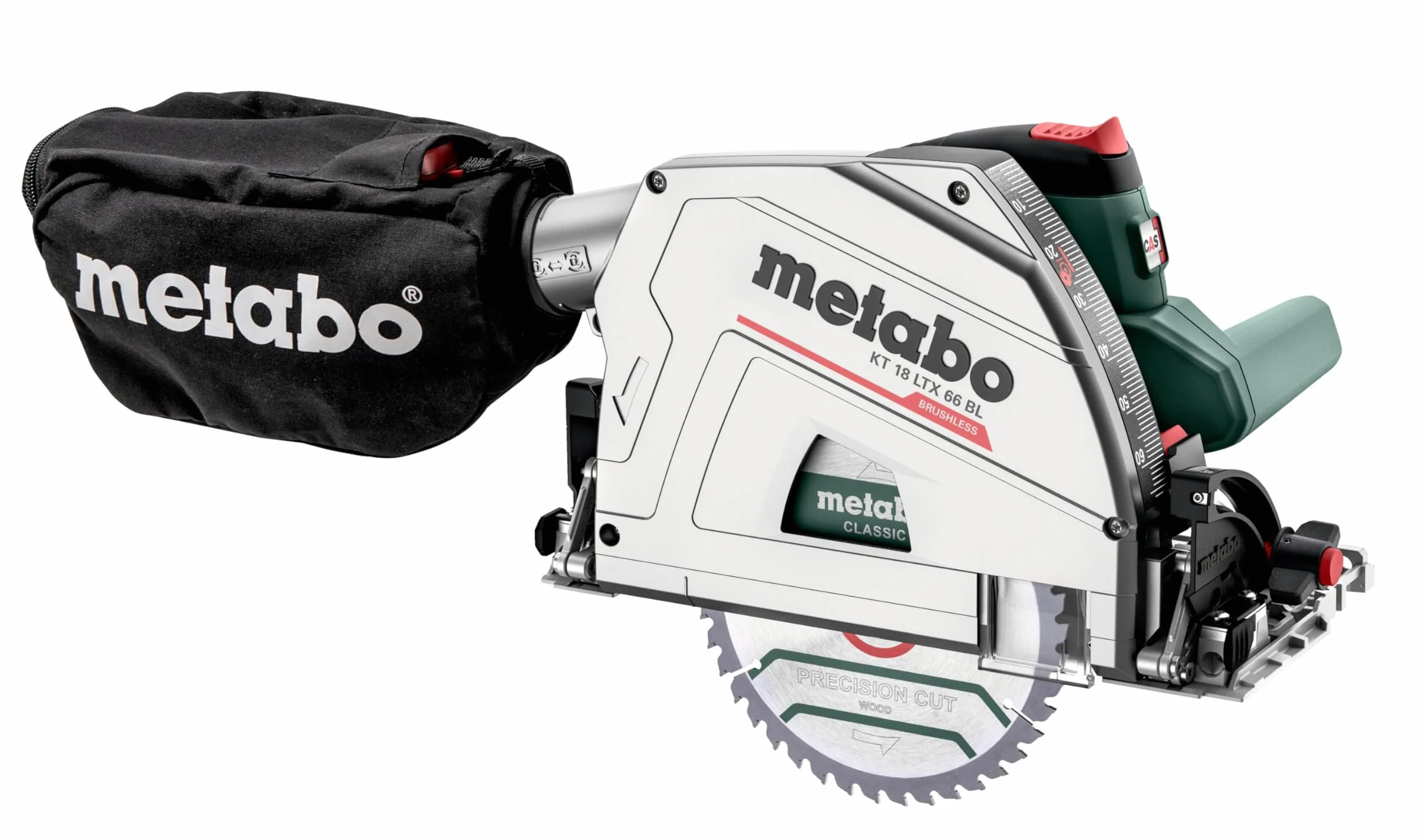 Metabo Akumulatorowa pilarka tarczowa KT 18 LTX 66 BL (bez akumulatora, głębokość cięcia 0-66 mm, średnica brzeszczotu 165 mm, piła tarczowa) 601866840
