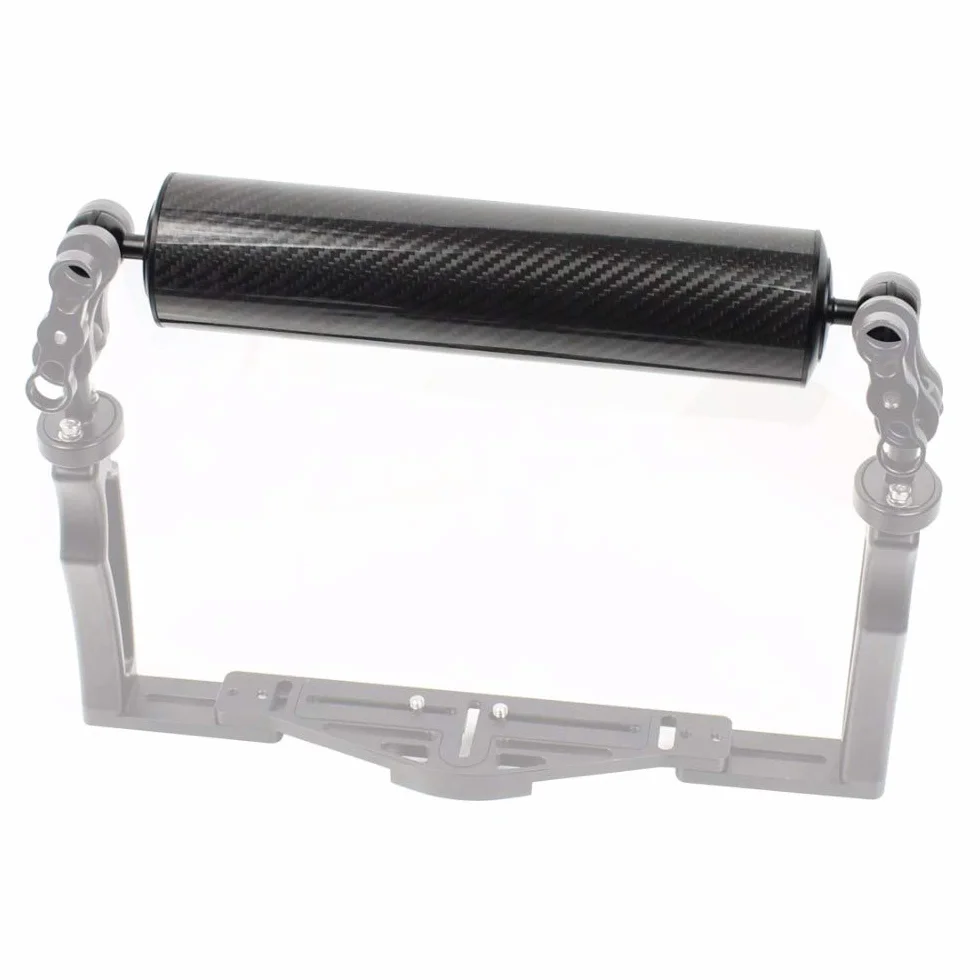 2 szt. D60 mm 10/12 cala wyporność 447 g / 550 g podwodna fotografia nurkowa ramię lampy węglowej ręczna 1 cal podwójna głowica kulkowa ulepszona wersja (12 cali czarna)