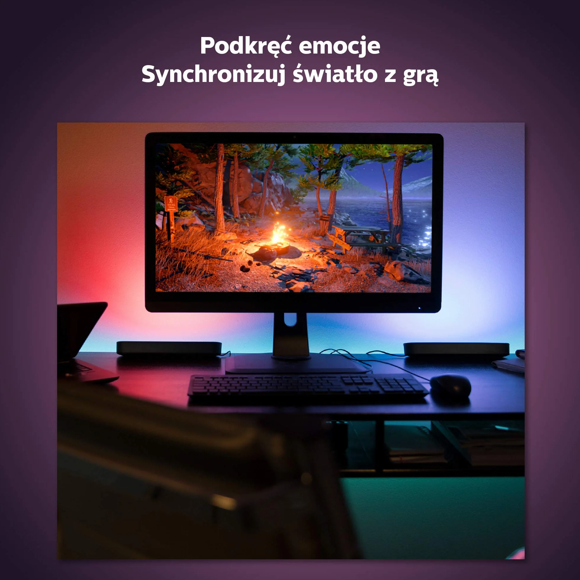 Philips Hue Play White and Colour Ambiance Smart Light Bar Podłużna Lampa (1 szt.), Oświetlenie Rozrywkowe Smart LED do TV i Gier (współpracuje z Alexą, Asystentem Google i Apple HomeKit), Czarny