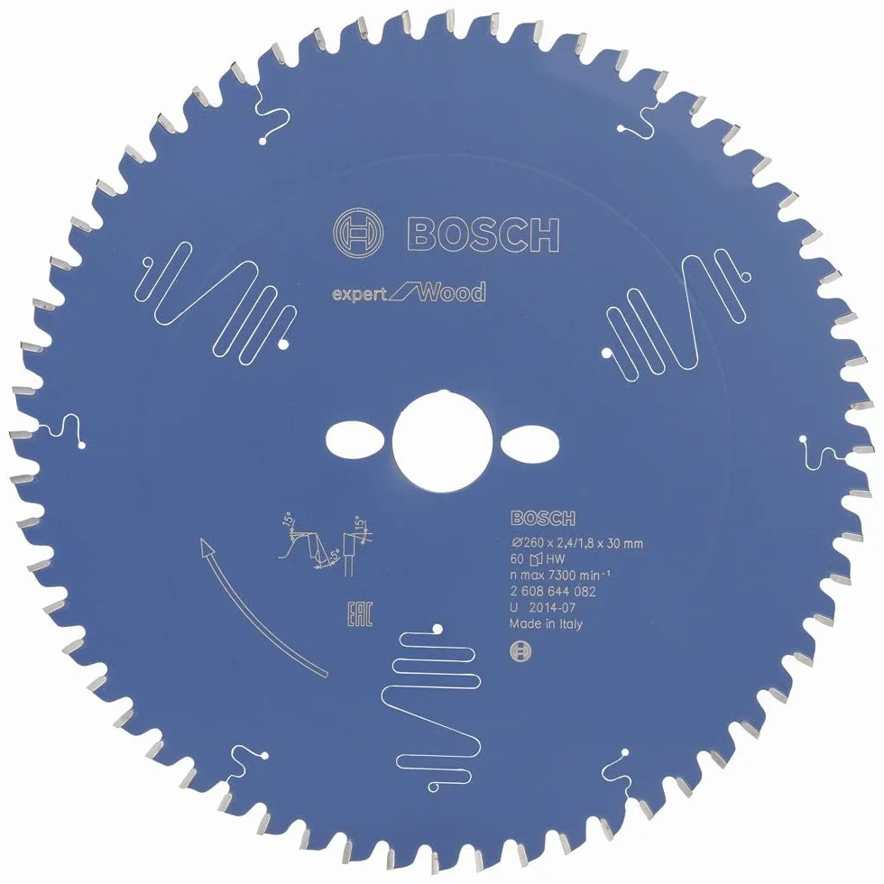 Bosch Professional Brzeszczot do piły tarczowej Expert do drewna (drewno, 260 x 30 x 2,4 mm, 60 zębów, akcesoria do piły tarczowej)