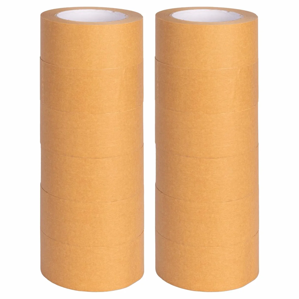 verpacking Taśma papierowa 50 mm x 50 m brązowa [wersja, kolor i liczba sztuk do wyboru] cicho rozwijająca się taśma klejąca do pakowania, przyjazna dla środowiska, taśma do pakowania, 12 rolek