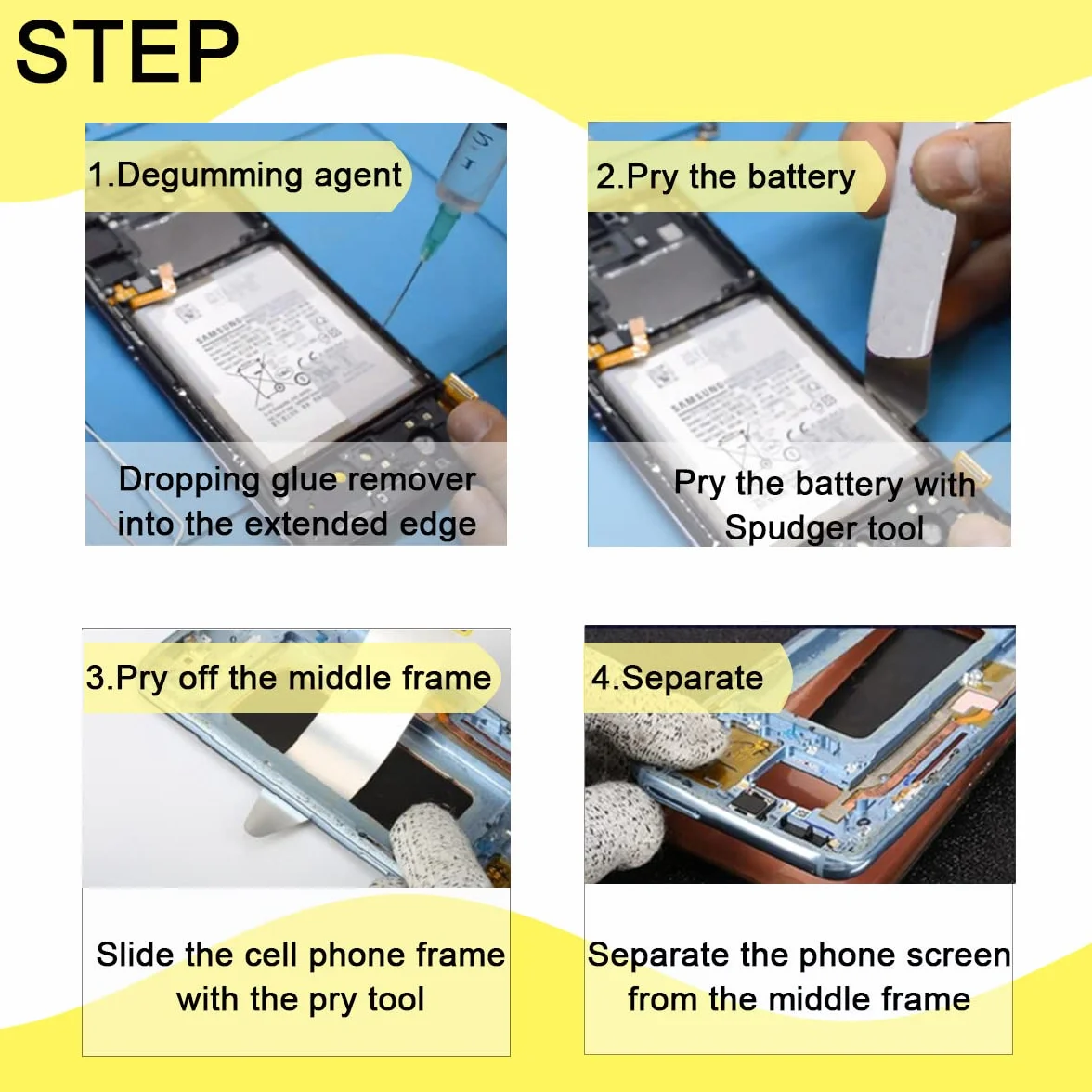Profesjonalny spudger ze stali nierdzewnej 0,1 mm do naprawy LCD Samsung iPad laptop
