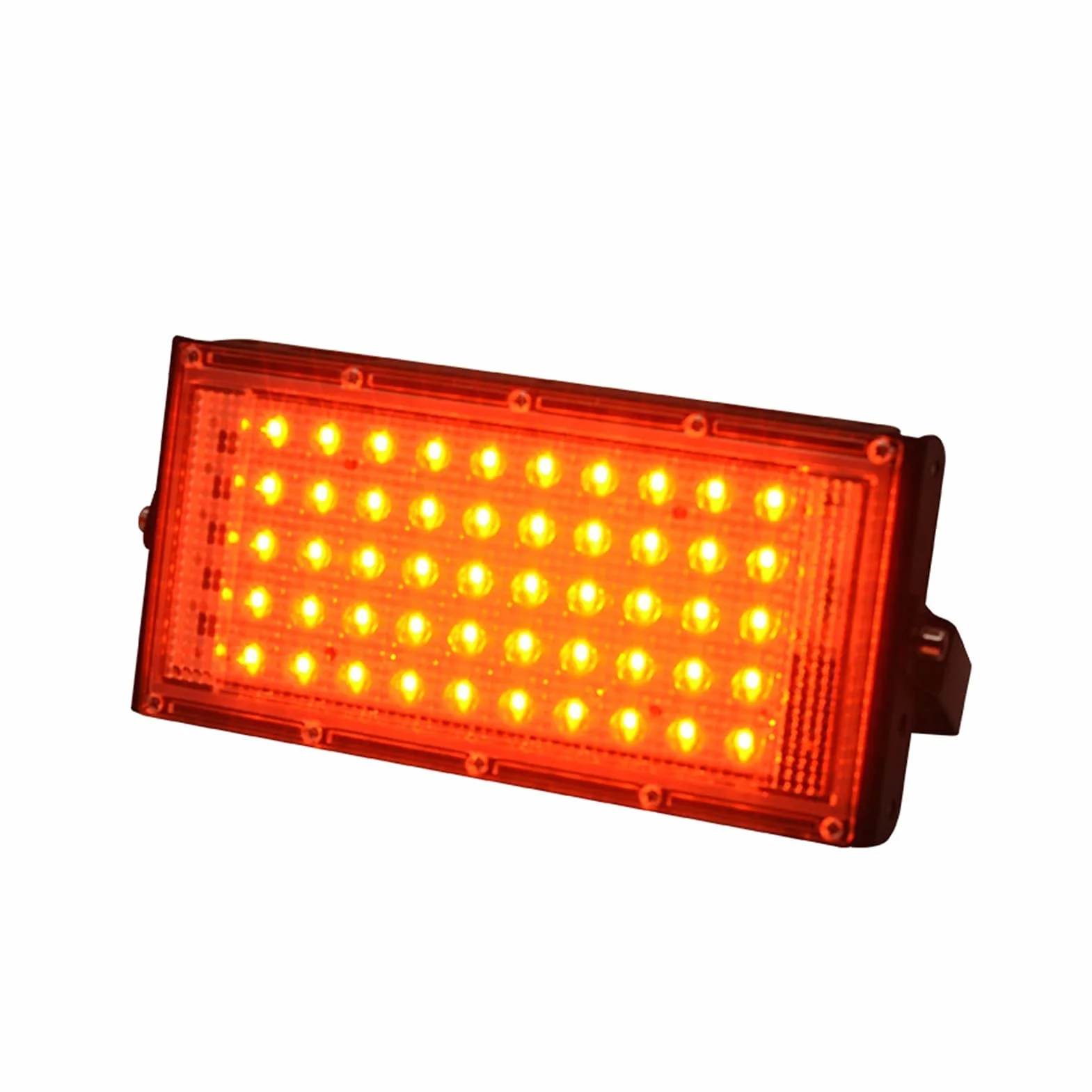 lampy solarne do użytku na zewnątrz, Zewnętrzne reflektory IP66 RGB 50W Ultra jasne światło halogenowe LED DIY połączenie projektora Garden Street lampa halogenowa(B Type Red)