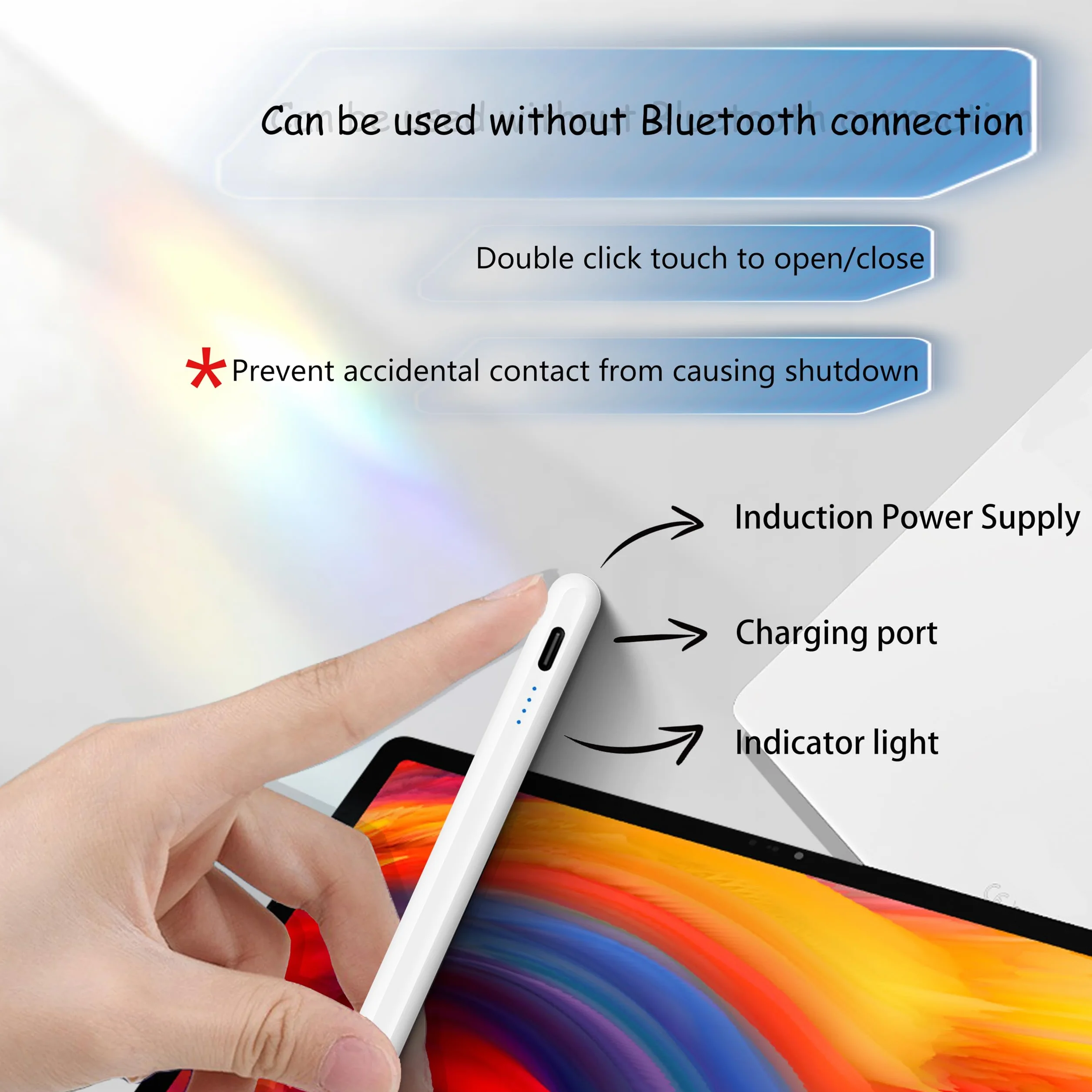 Pensel elektroniczny Apple Pencil zamiennik do iPad 2018-2024 bez Bluetooth