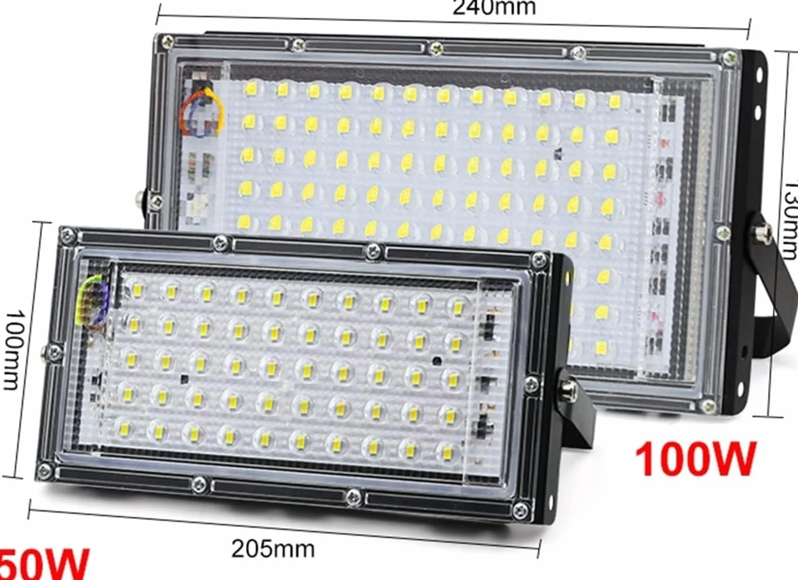 Lampy solarne zewnętrzne, Reflektor IP65 reflektorowy Zewnętrzne oświetlenie krajobrazu do ogrodu, podwórka, garażu, drzwi(Cold White,50W)