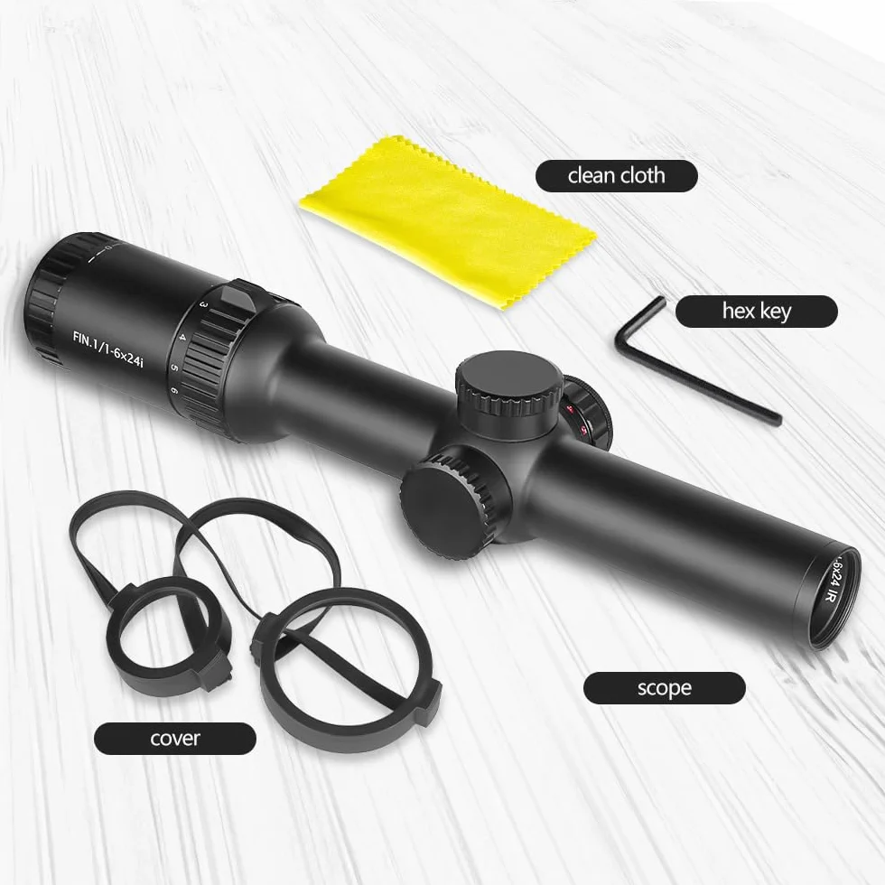 SPINA OPTICS Luneta taktyczna 1-6x24 LPVO podświetlana czerwono-zielona z mocowaniem
