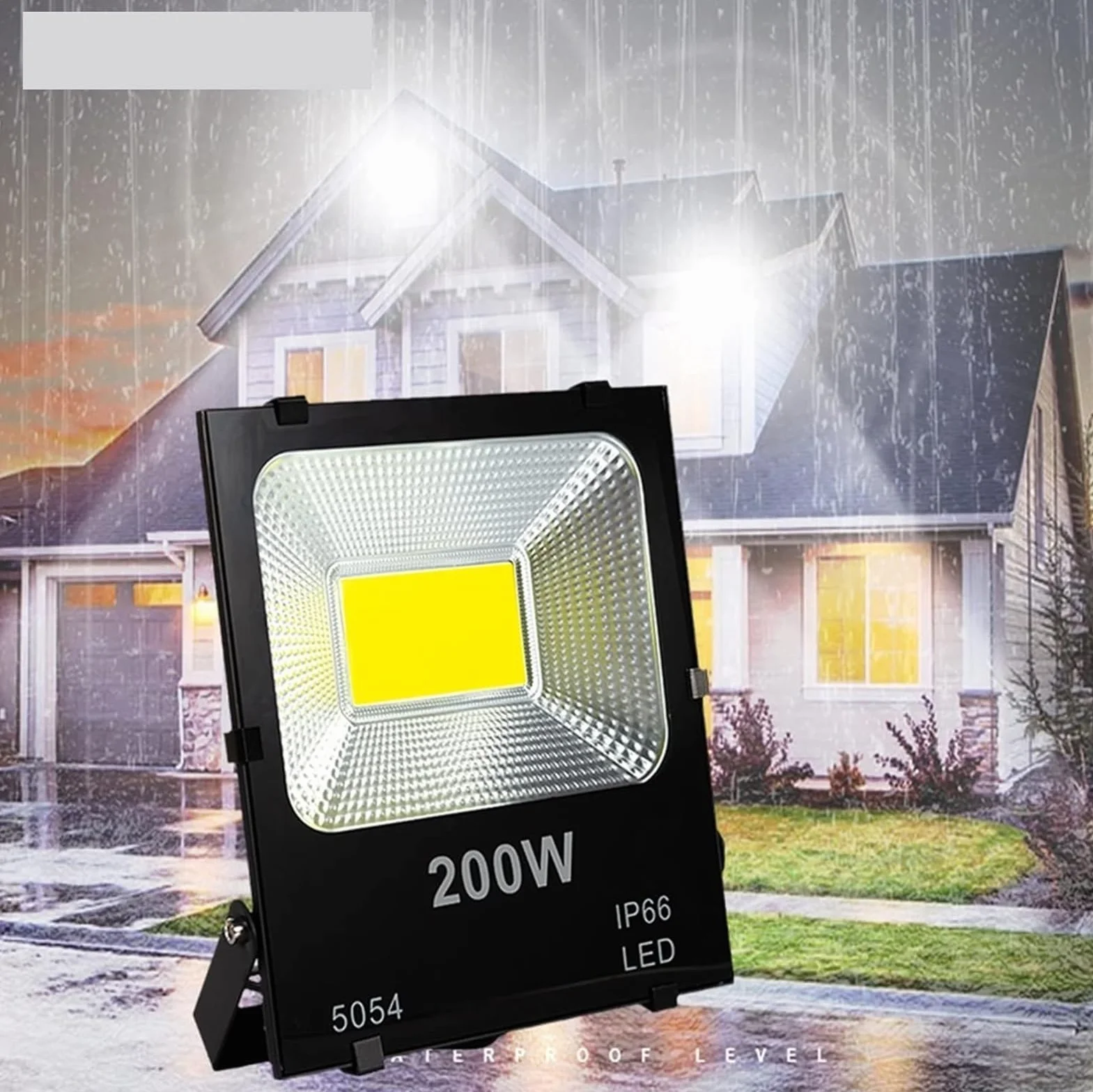 lampy solarne， Oświetlenie zewnętrzne reflektorowe do ogrodu, na podwórko, garażu, bramę(Warm 3000 K,30W)