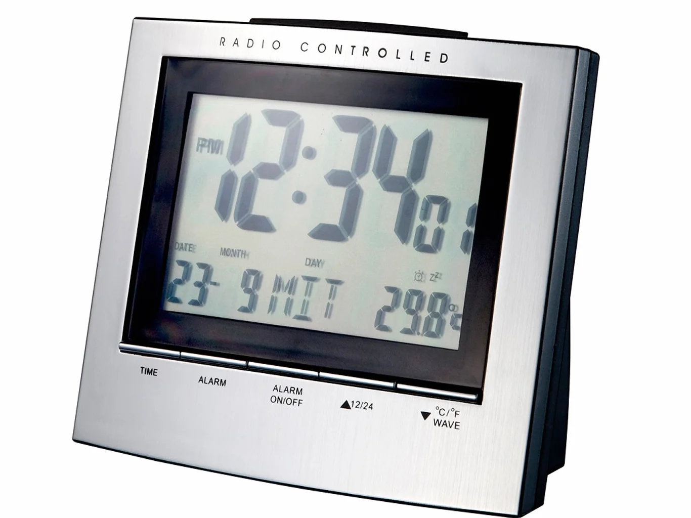 Technoline Bezprzewodowy budzik WT 280 z wyświetlaczem temperatury wewnętrznej i wyświetlaniem daty/dnia tygodnia