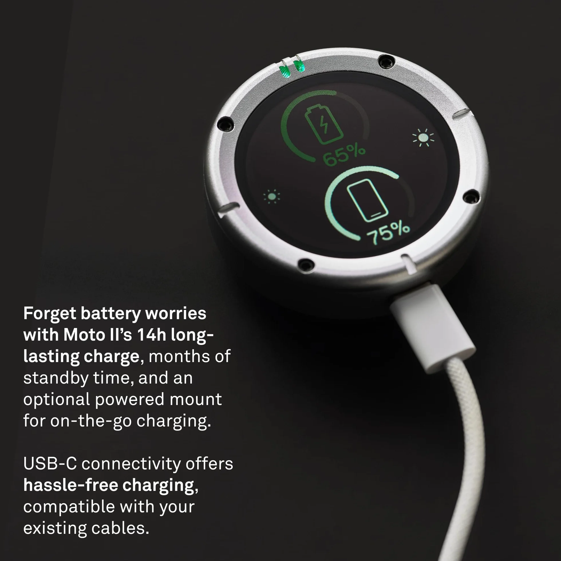 Beeline Moto II Motocyklowy tracker GPS nowej generacji, kompaktowa konstrukcja, wodoodporna konstrukcja, prosty wy?wietlacz i 14-godzinna bateria, przyjazna dla r?kawic, nawigacja satelitarna,