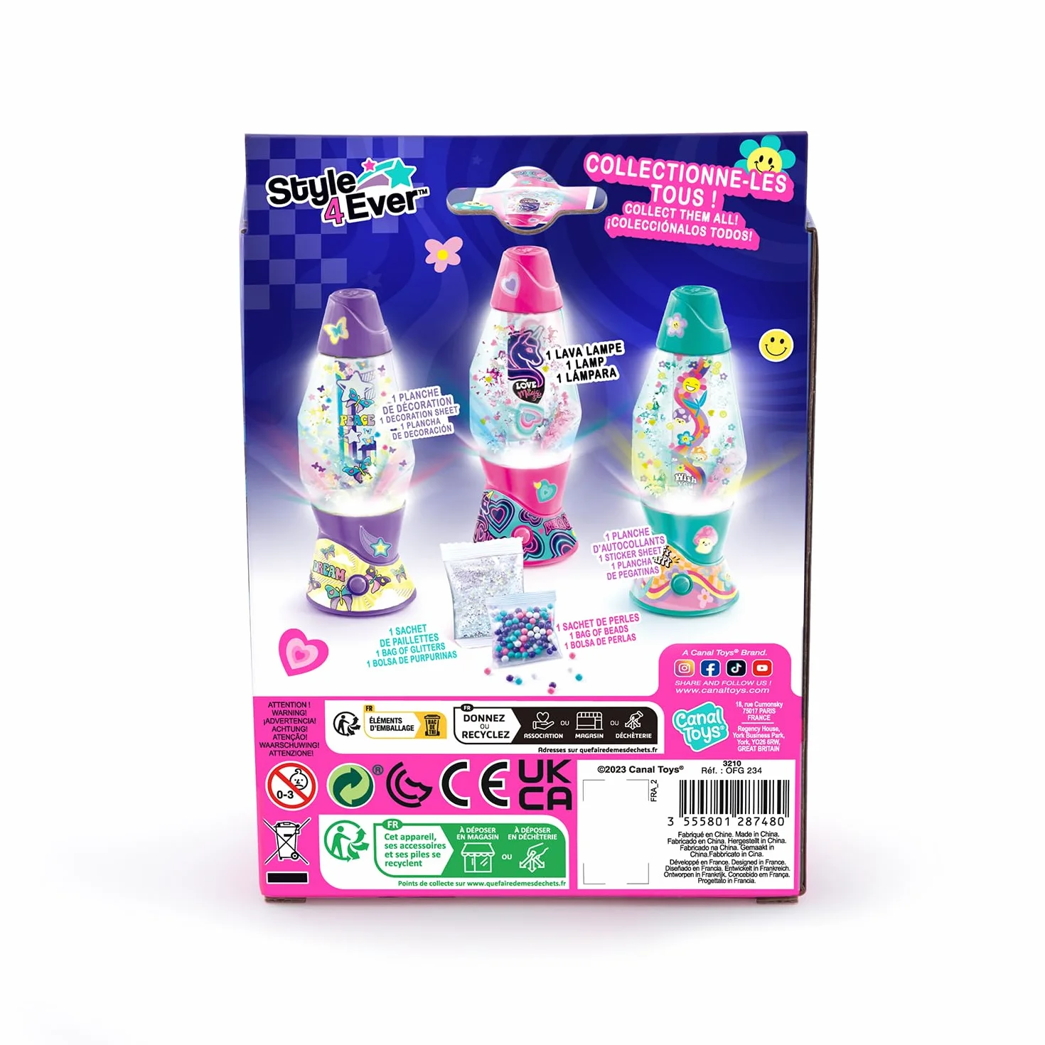 Canal Toys Lampa Mini Lava DIY, zielona niebieska fioletowa, jeden rozmiar