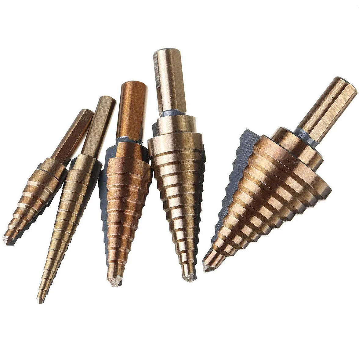 Zestaw wierteł stopniowych HSS 3/5/6 sztuk Frez do otworów stożkowych (Material : 6PCS)