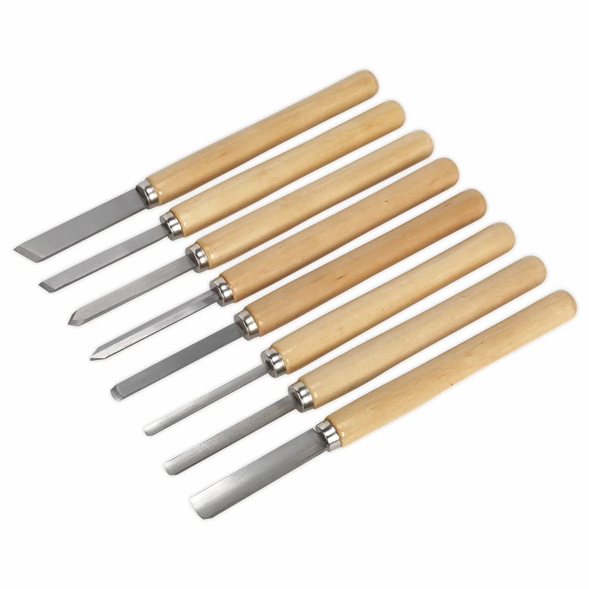 Sealey Lot de 8 fermoirs de tour pour le bois