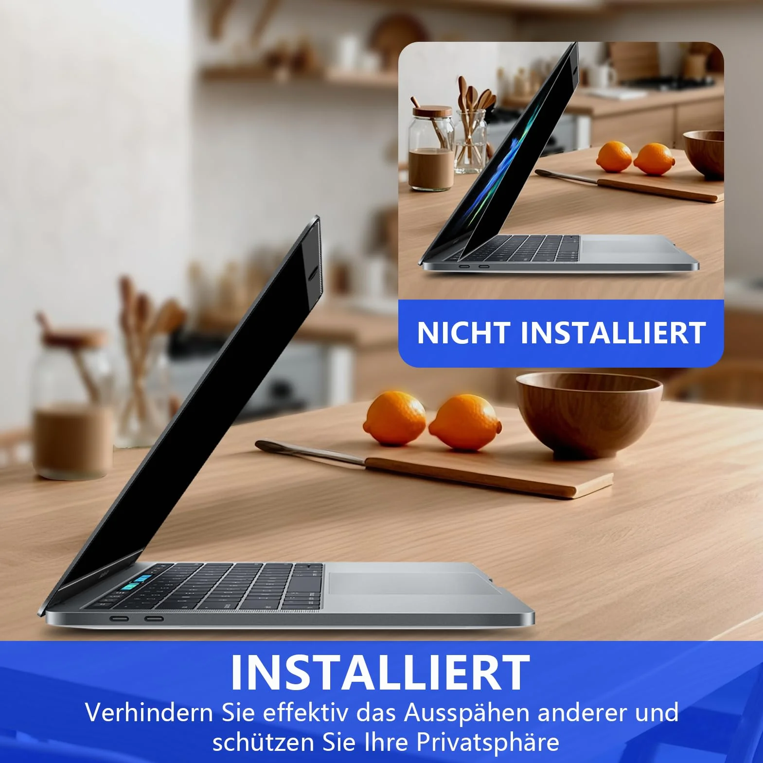 Folia ochronna Anti-Blue Light Privacy Magnetyczny filtr prywatyzujący do Apple MacBook Pro/Air 13 cali (2016-2022, M1, M2)