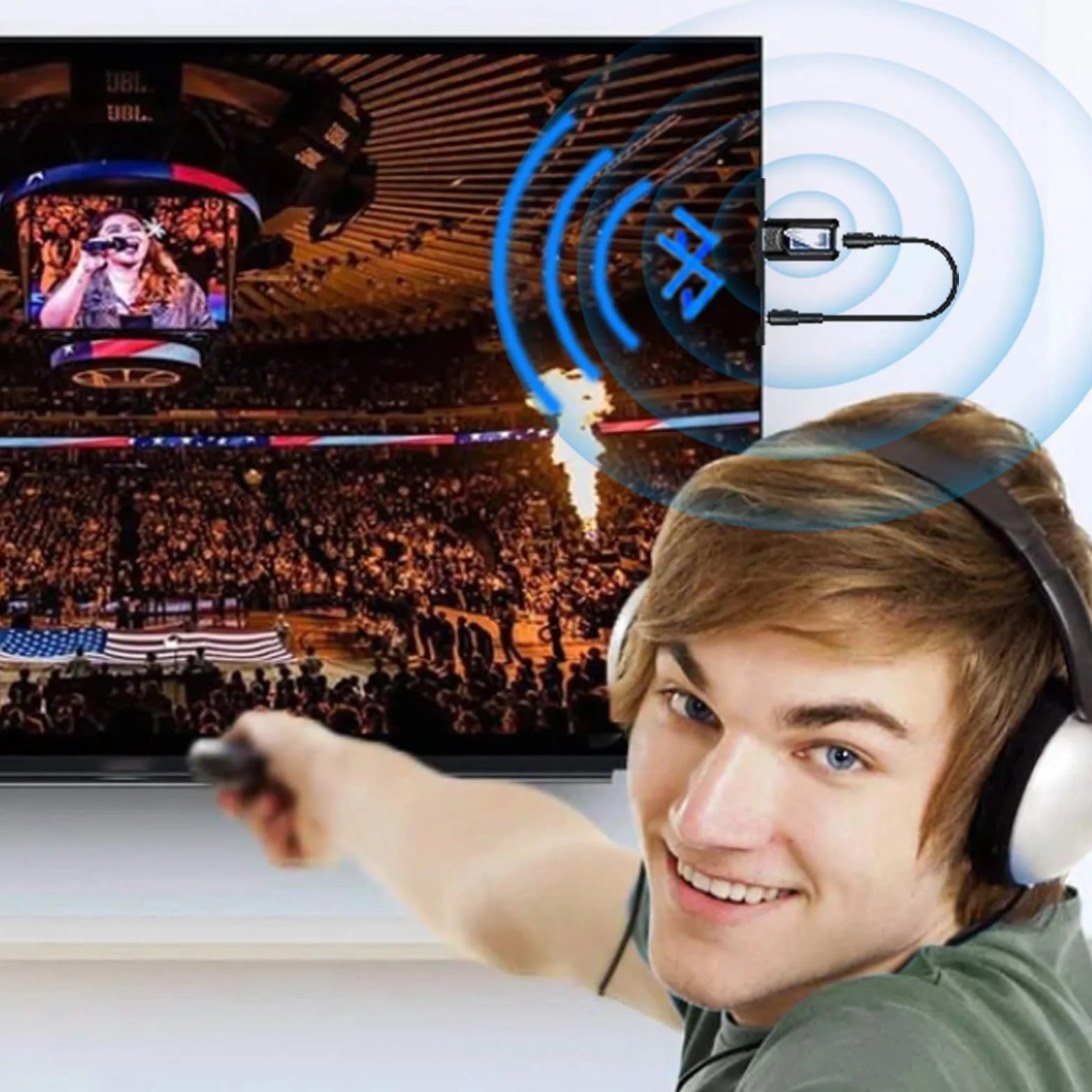 Adapter Bluetooth Audio 5.0: bezprzewodowy nadajnik Bluetooth 2 w 1 z wtyczką 3,5 mm, transmiter USB Bluetooth do samochodu, TV, PC, słuchawek, głośników, Plug and Play