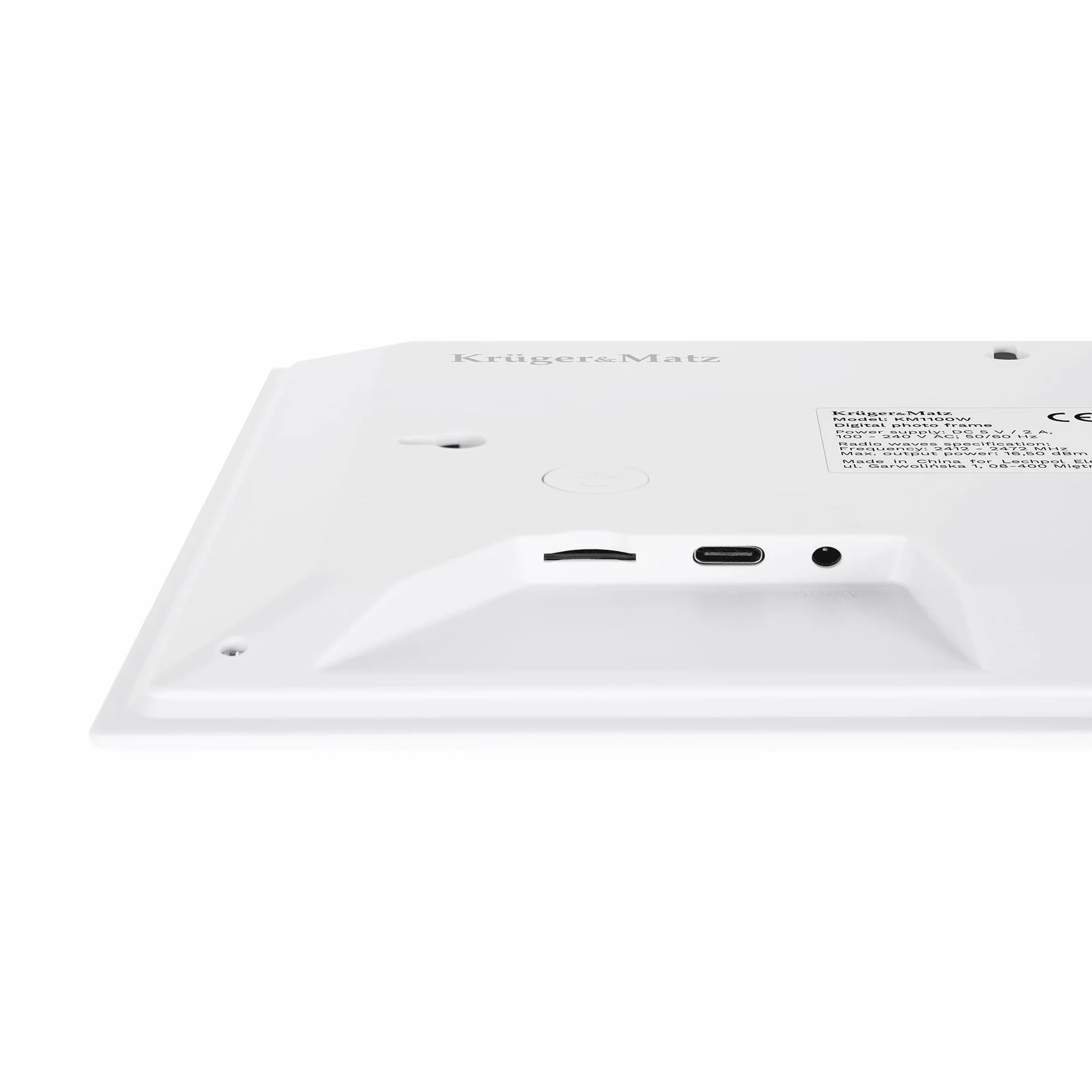 Krüger&Matz Cyfrowa Ramka na Zdjęcia FRAMEO 1280 x 800 px 10,1" Wi-Fi MicroSD Timer Pogoda Biała KM1100W