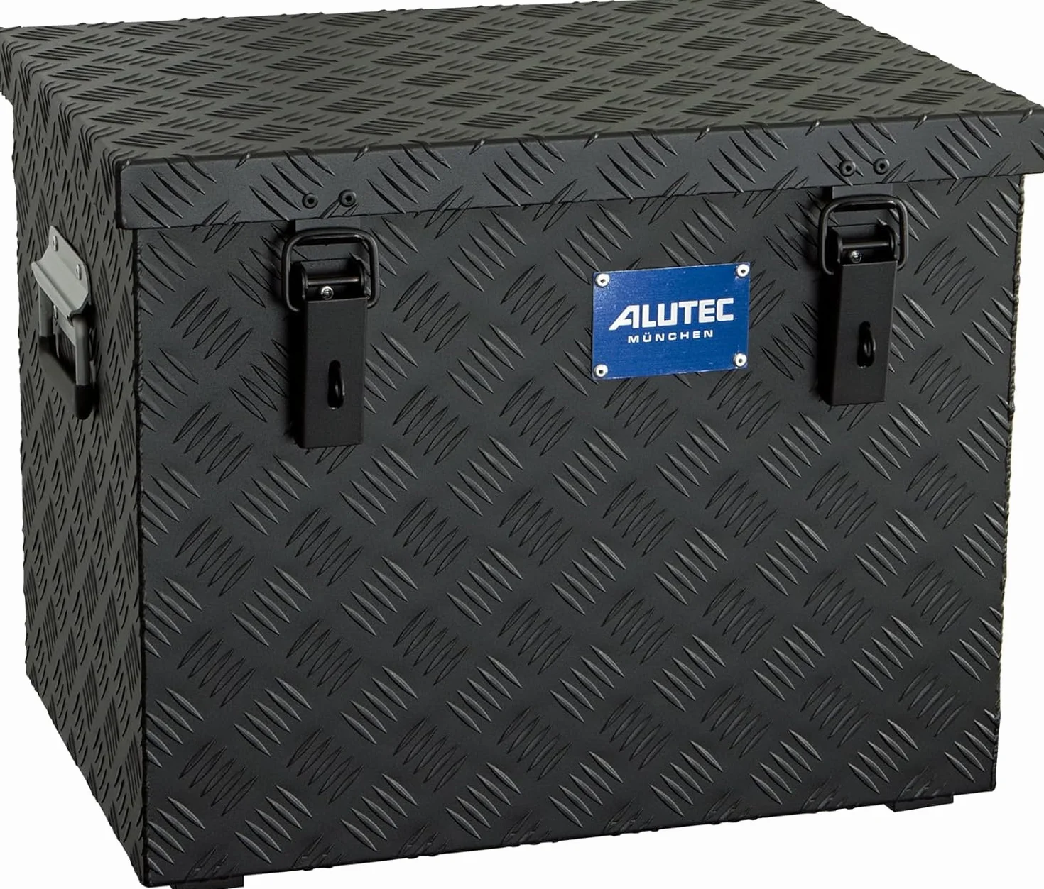 ALUTEC Aluminiowa skrzynka Extreme 70 (kolor czarny, pojemność 70 l, wymiary wewnętrzne (dł. x szer. x wys.) 500 x 350 x 400 mm/wymiary zewnętrzne (dł. x szer. x wys.) 522 x 375 x 420 mm, pudełko do