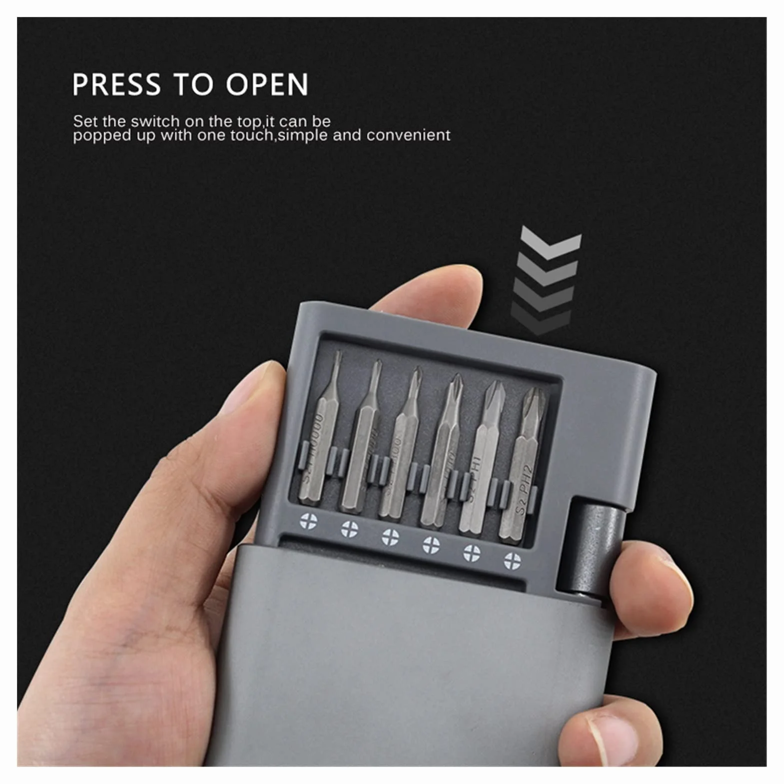 Przenośny zestaw wkrętaków Precyzyjny śrubokręt 49 w 1 zestaw magnetyczny regulowany uchwyt wielofunkcyjne narzędzie do naprawy komputera mobilnego (Color : GRAY)
