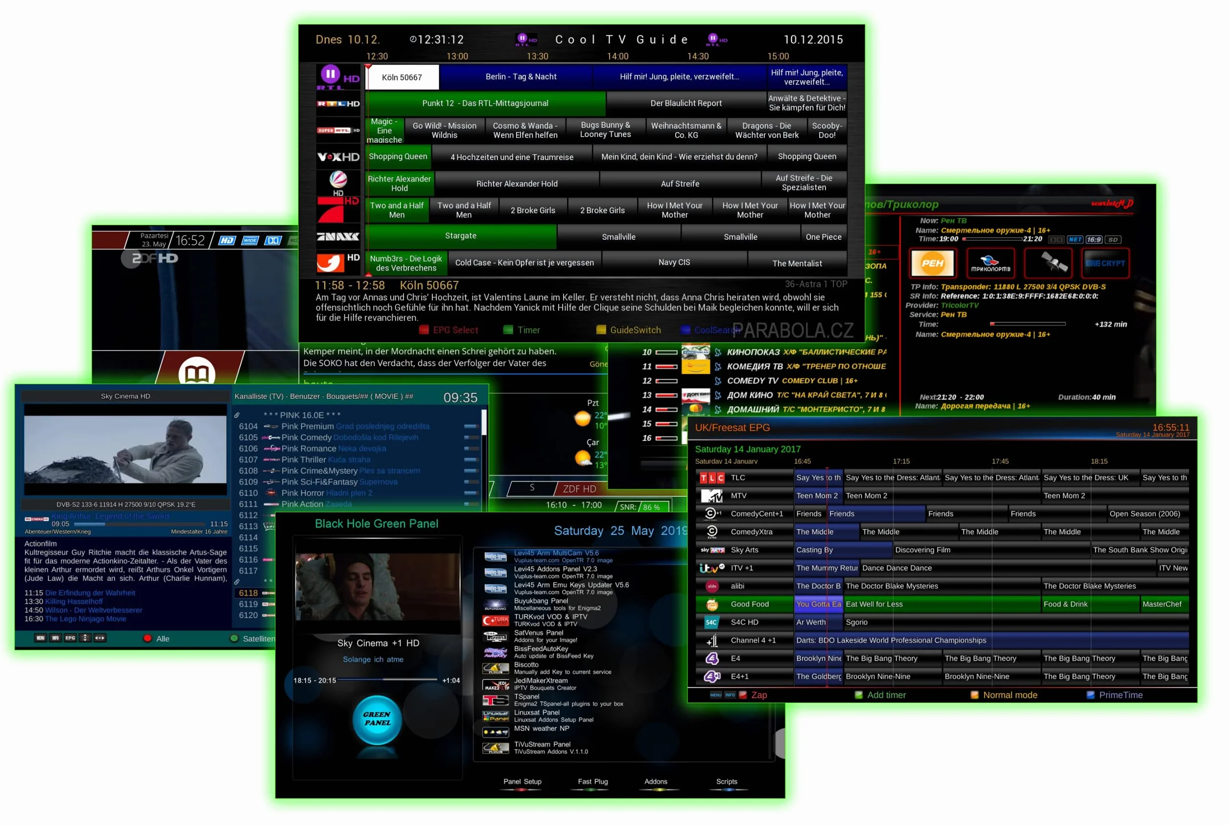Zestaw odbiorników satelitarnych Top Box Ustym 4K PRO UHD Enigma2 Linux Combo DVB-S2X DVB-C/T2